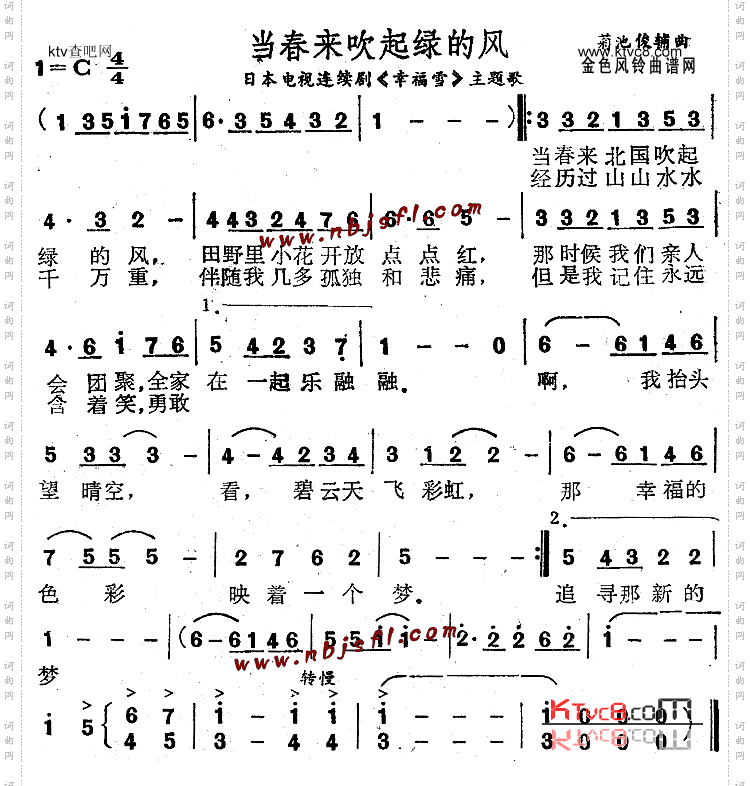 当春来吹起绿的风_《幸福雪》主题歌