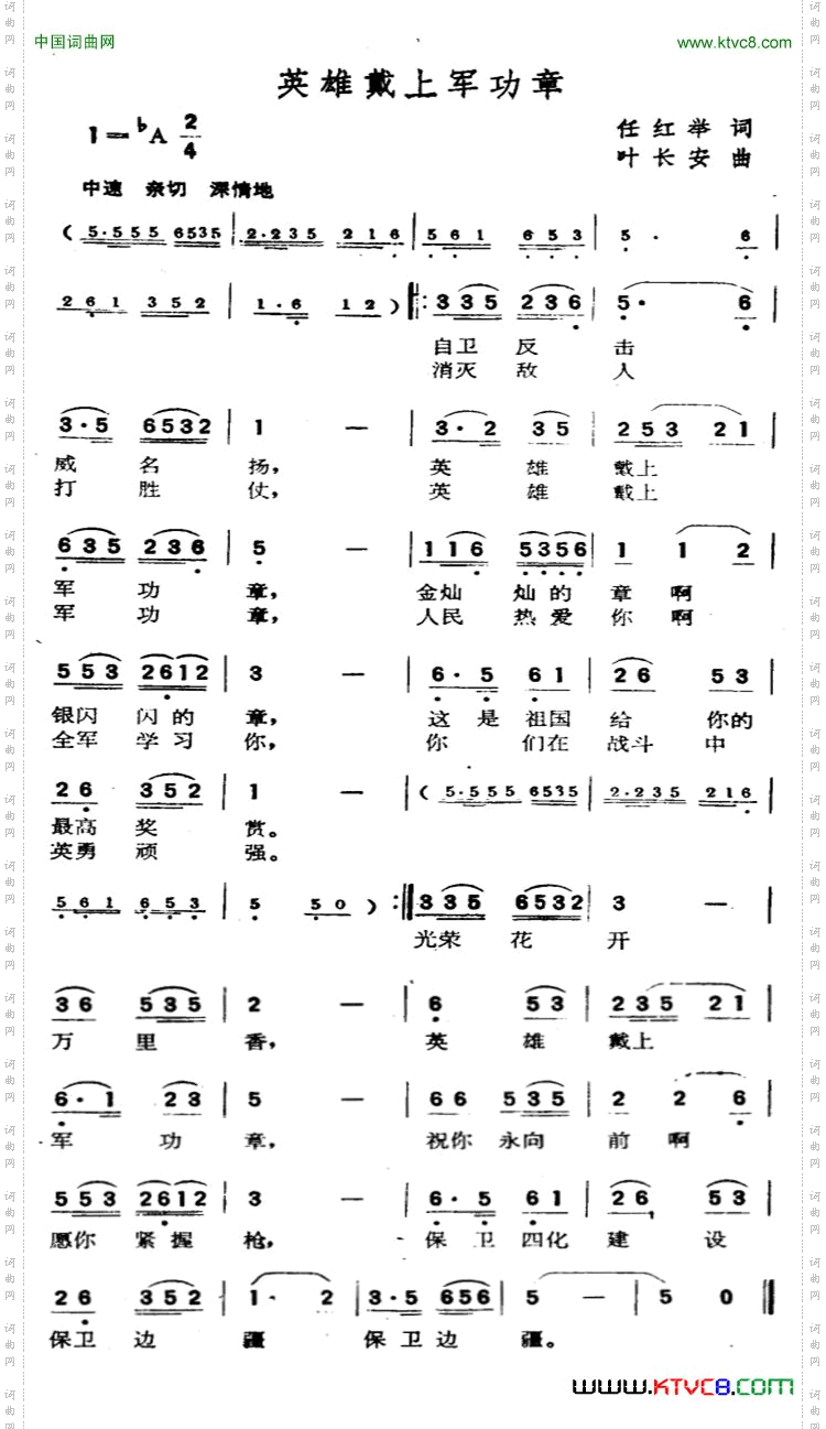 英雄戴上军功章