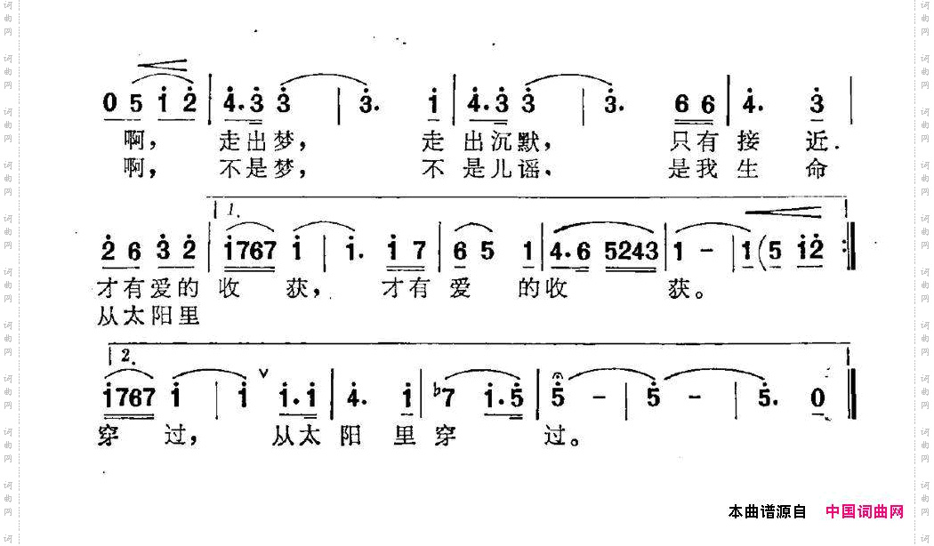 生命从太阳里穿过