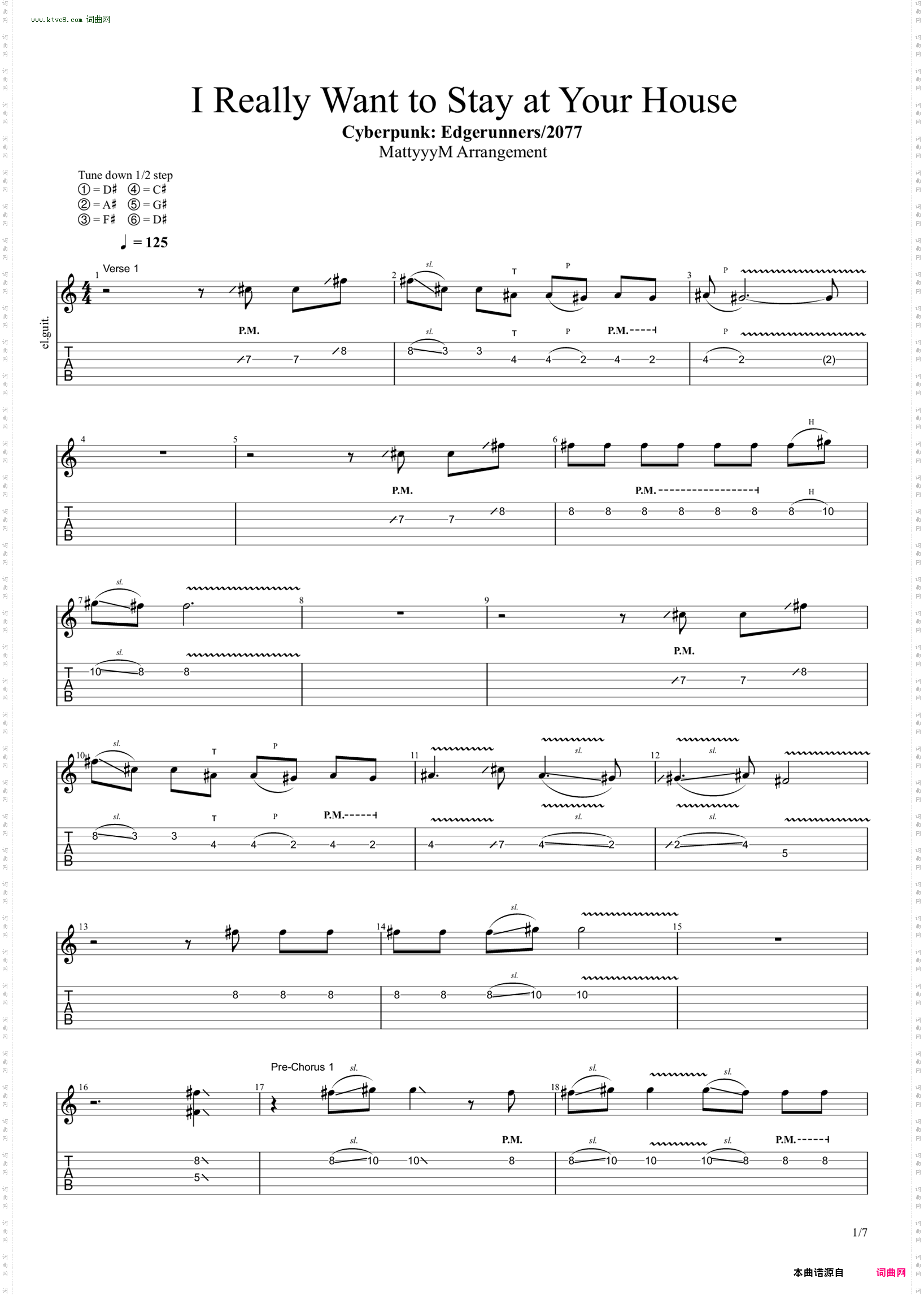 I Really Want to Stay at Your House MattyyyM Tab