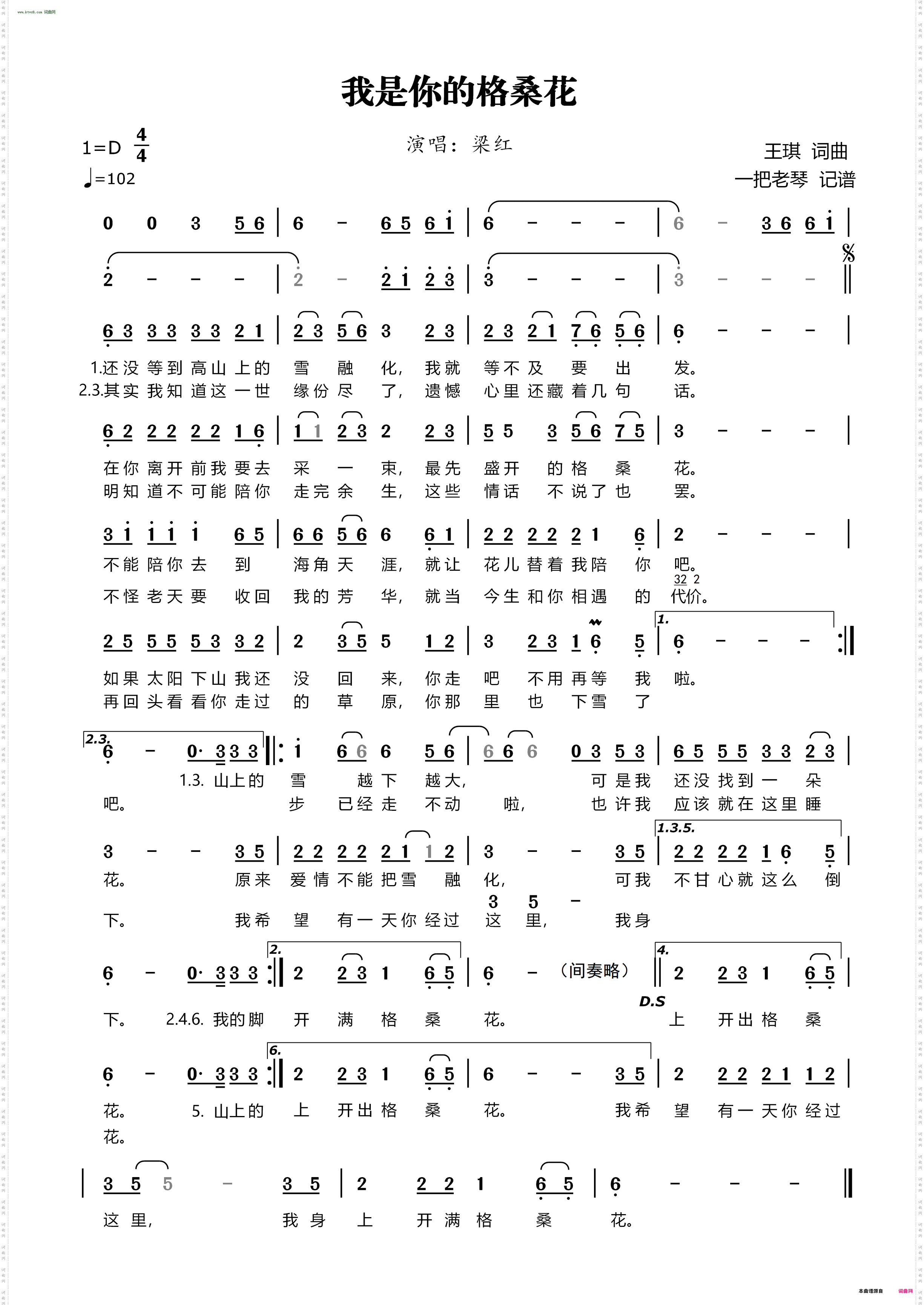 我是你的格桑花