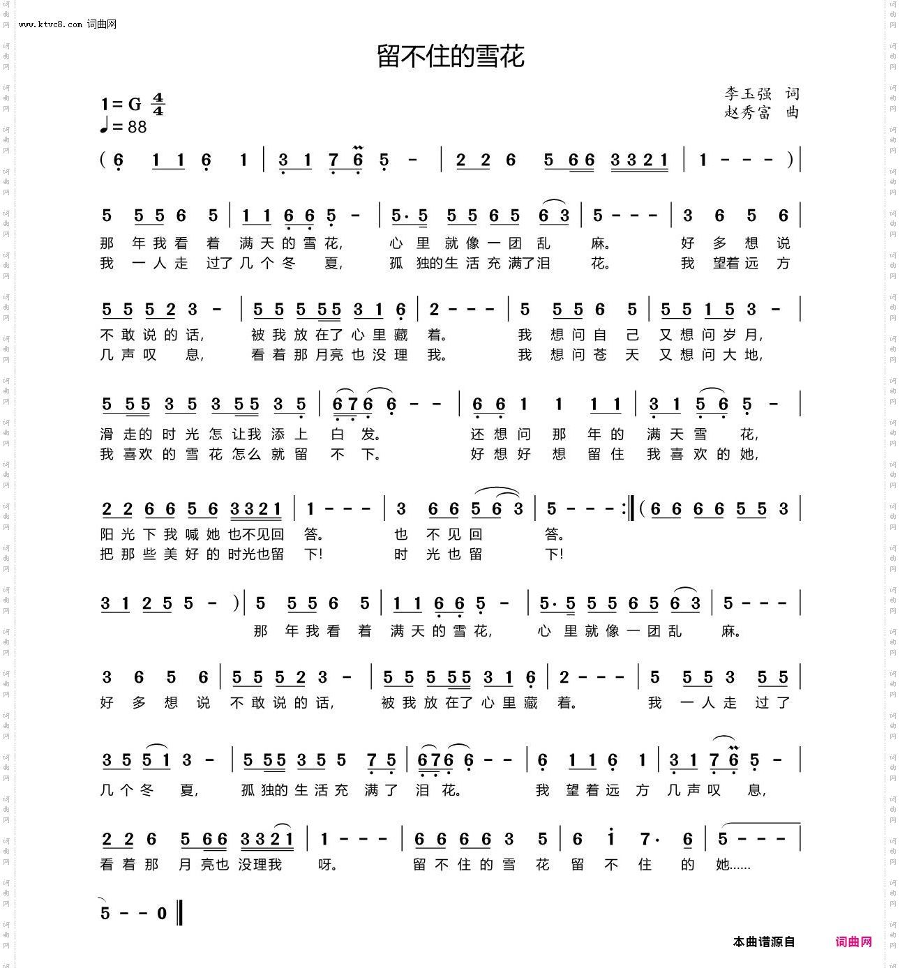 留不住的雪花