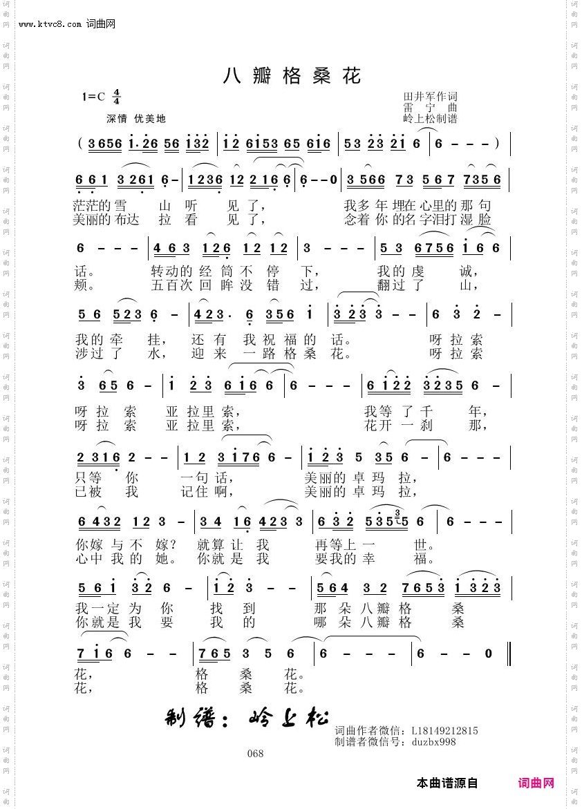 八瓣格桑花_雷宁原创专辑