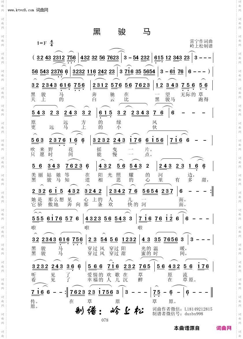 黑骏马_雷宁原创专辑