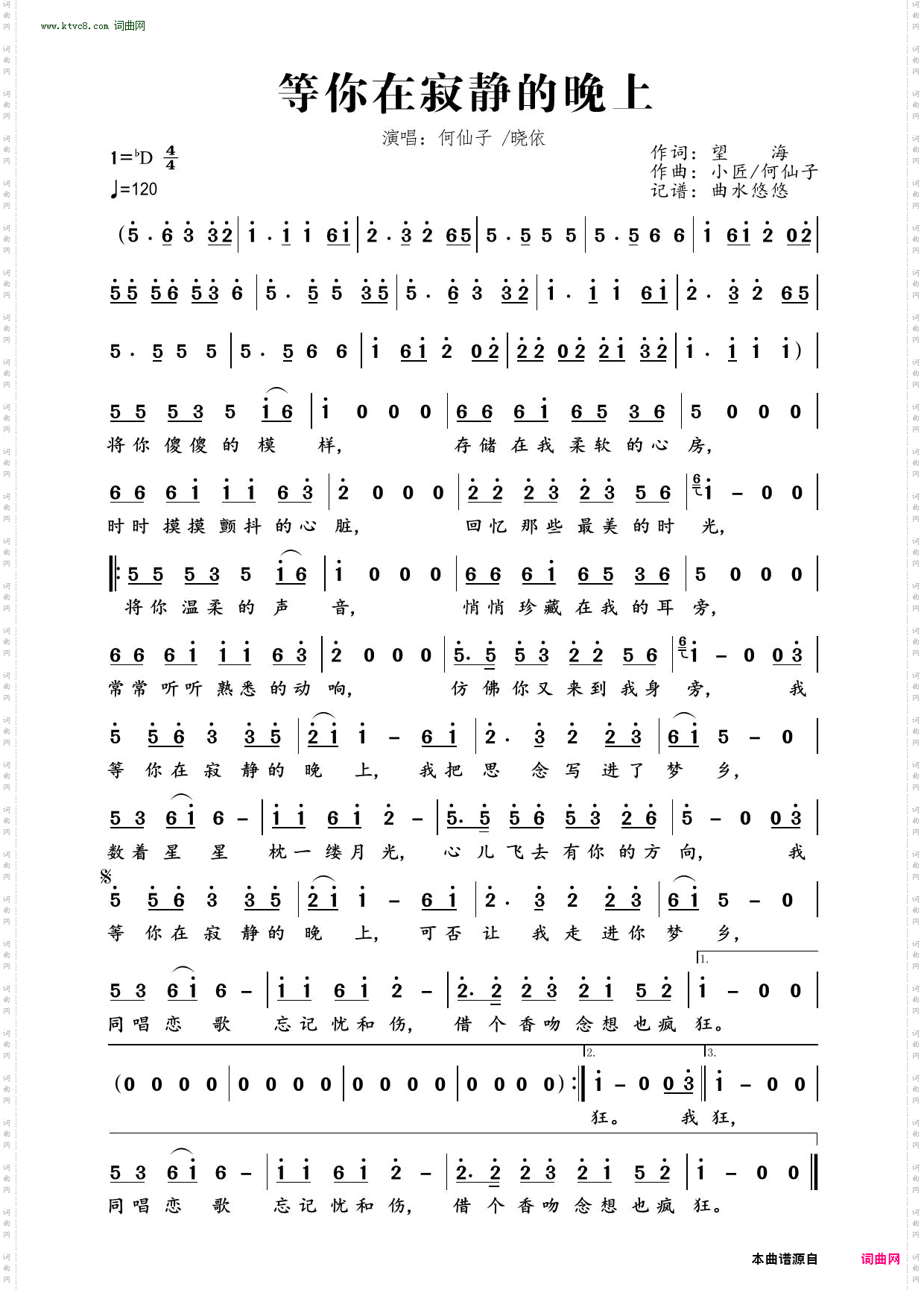 等你在寂静的晚上