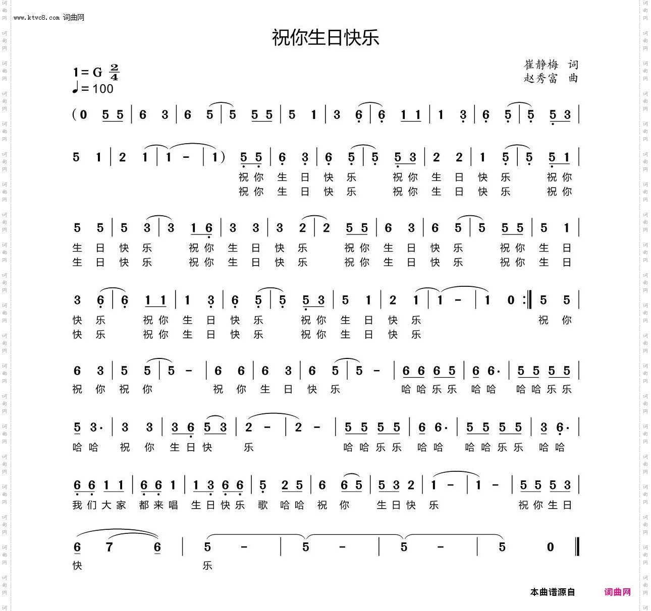 祝你生日快乐
