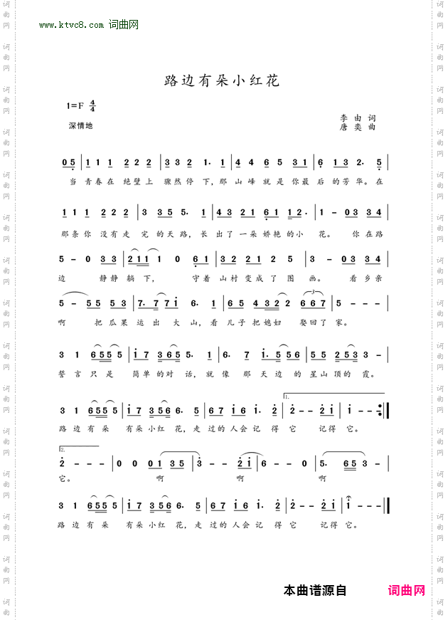 路边一朵小红花