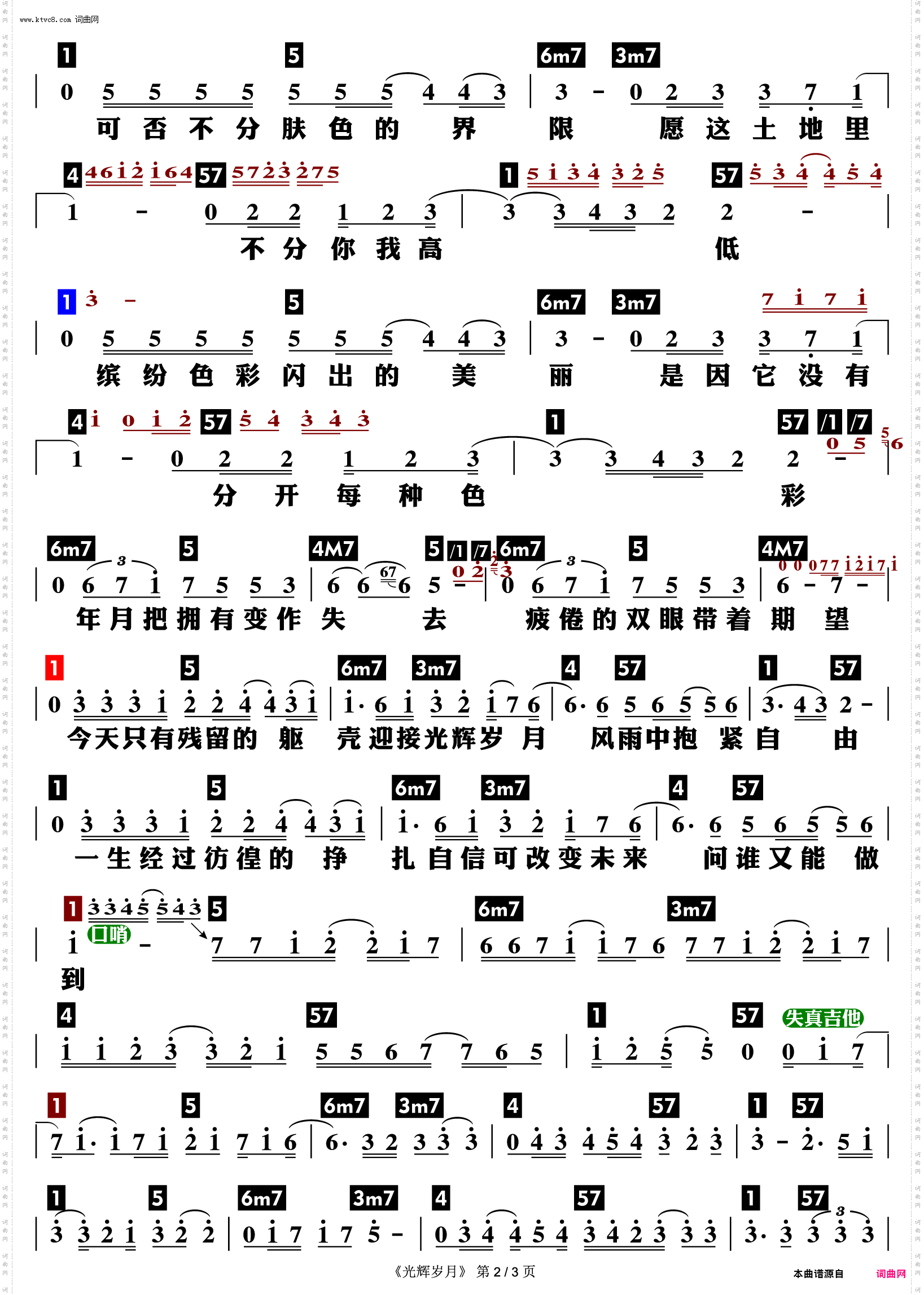 光辉岁月_功能谱