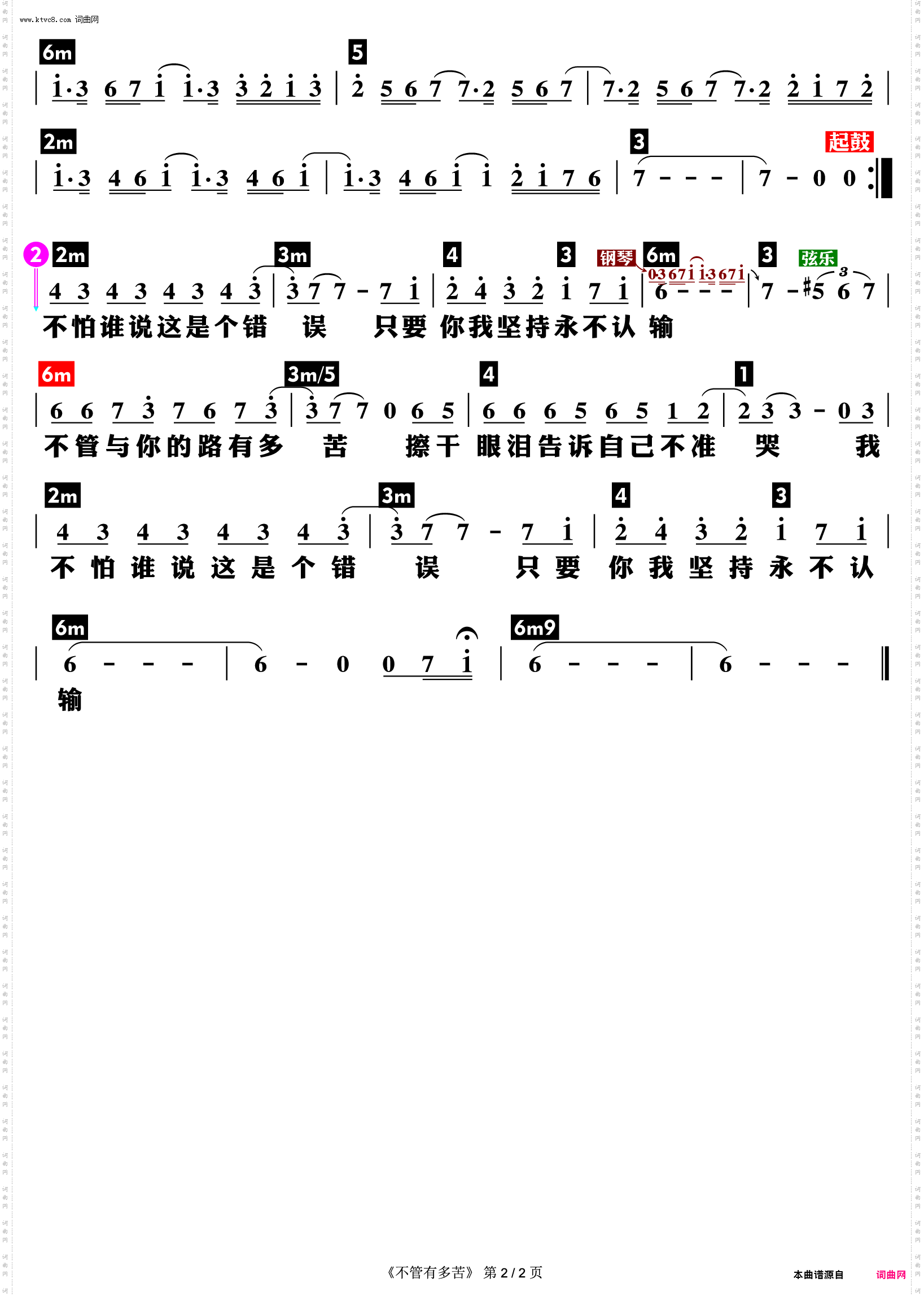 不管有多苦_功能谱