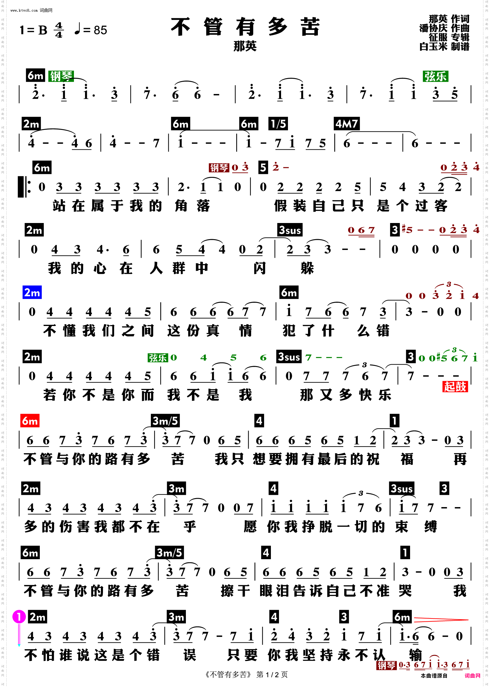不管有多苦_功能谱