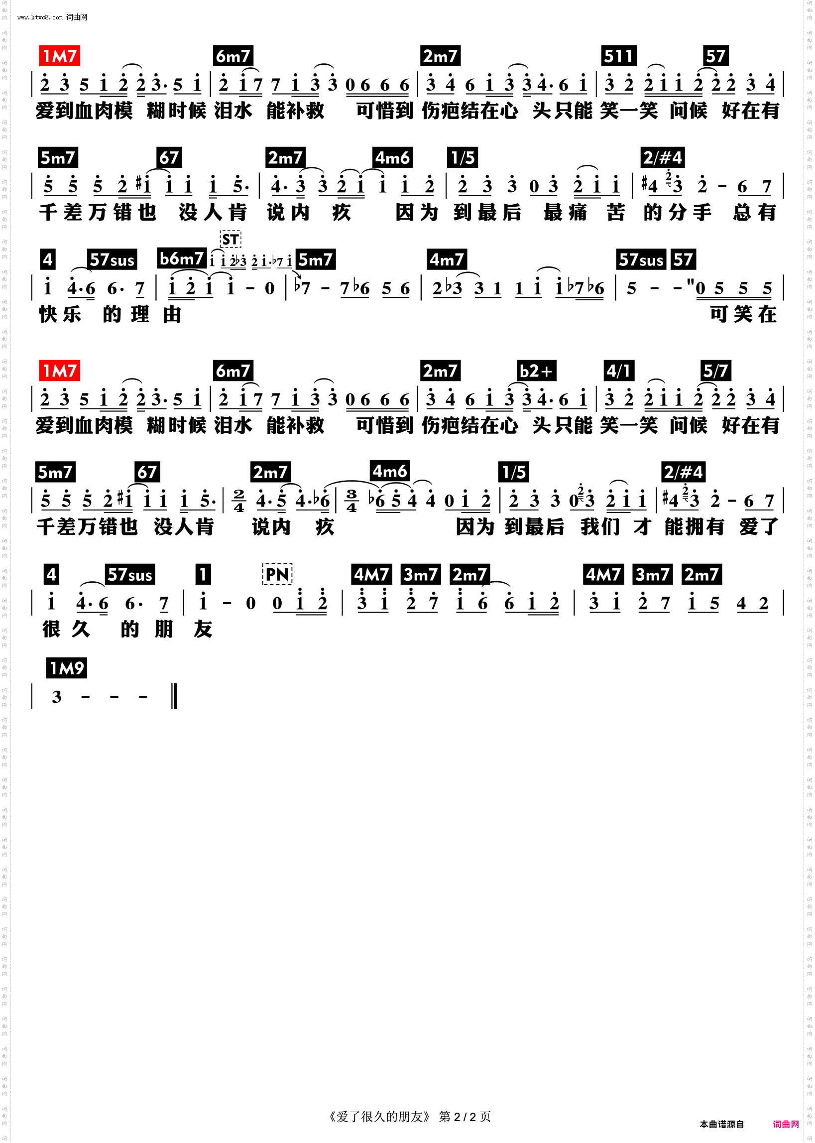 爱了很久的朋友_功能谱