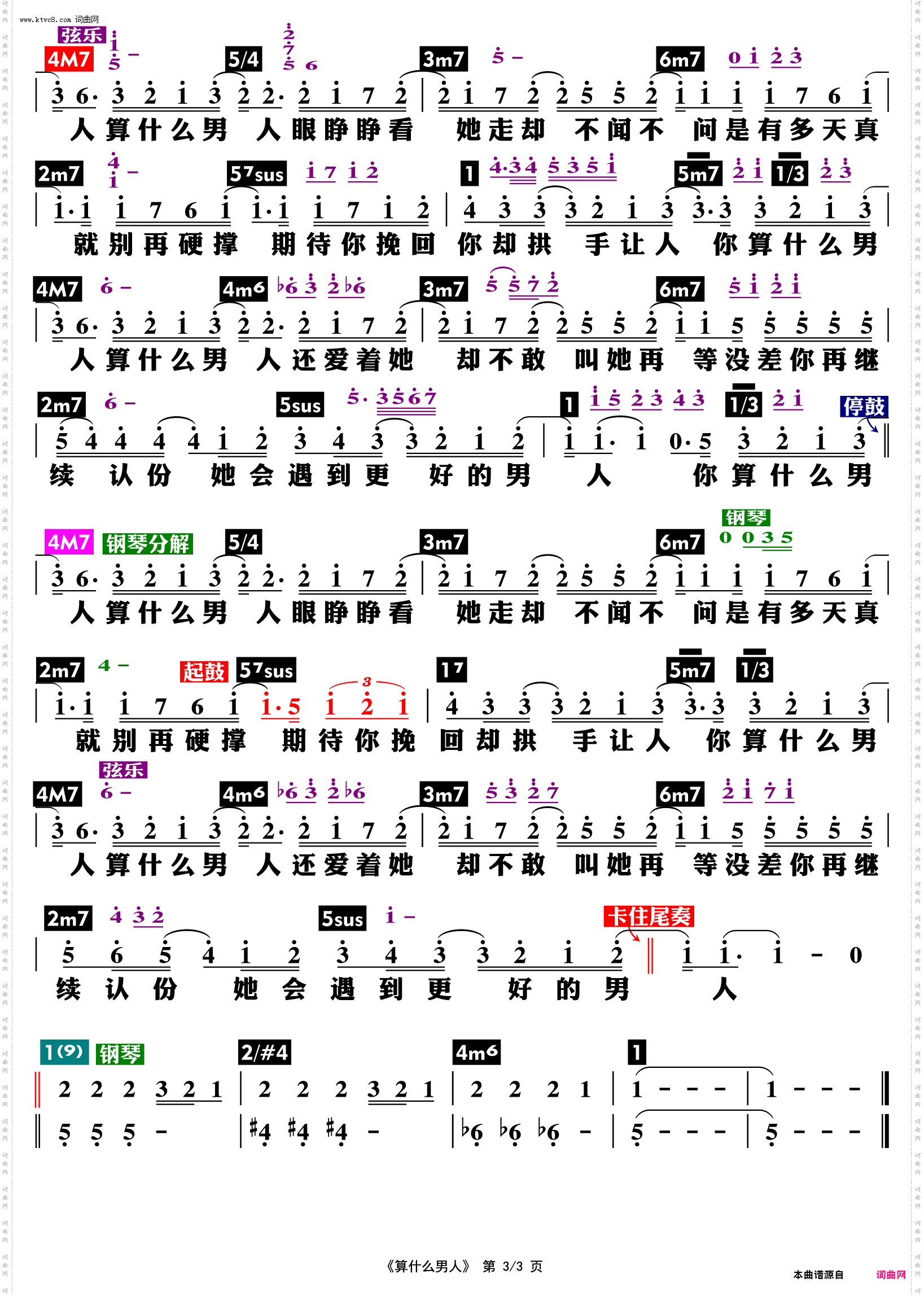 算什么男人_功能谱