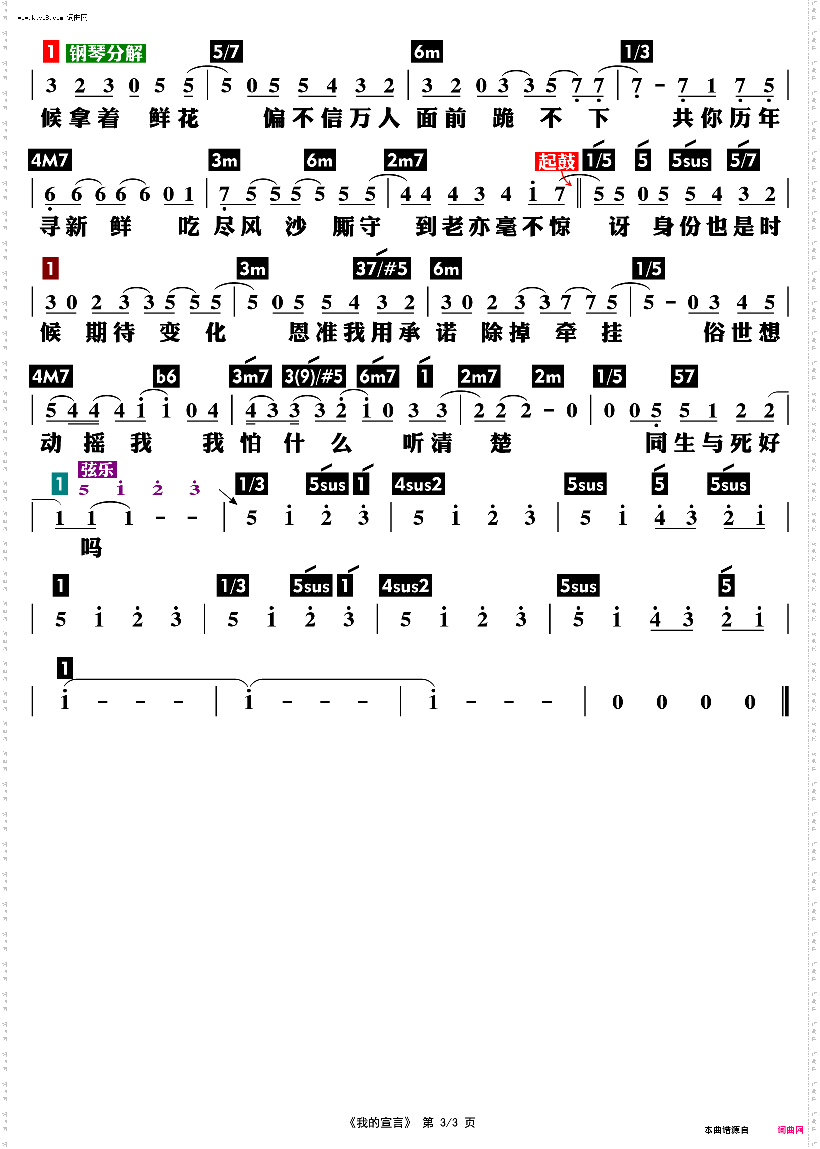 我的宣言_功能谱