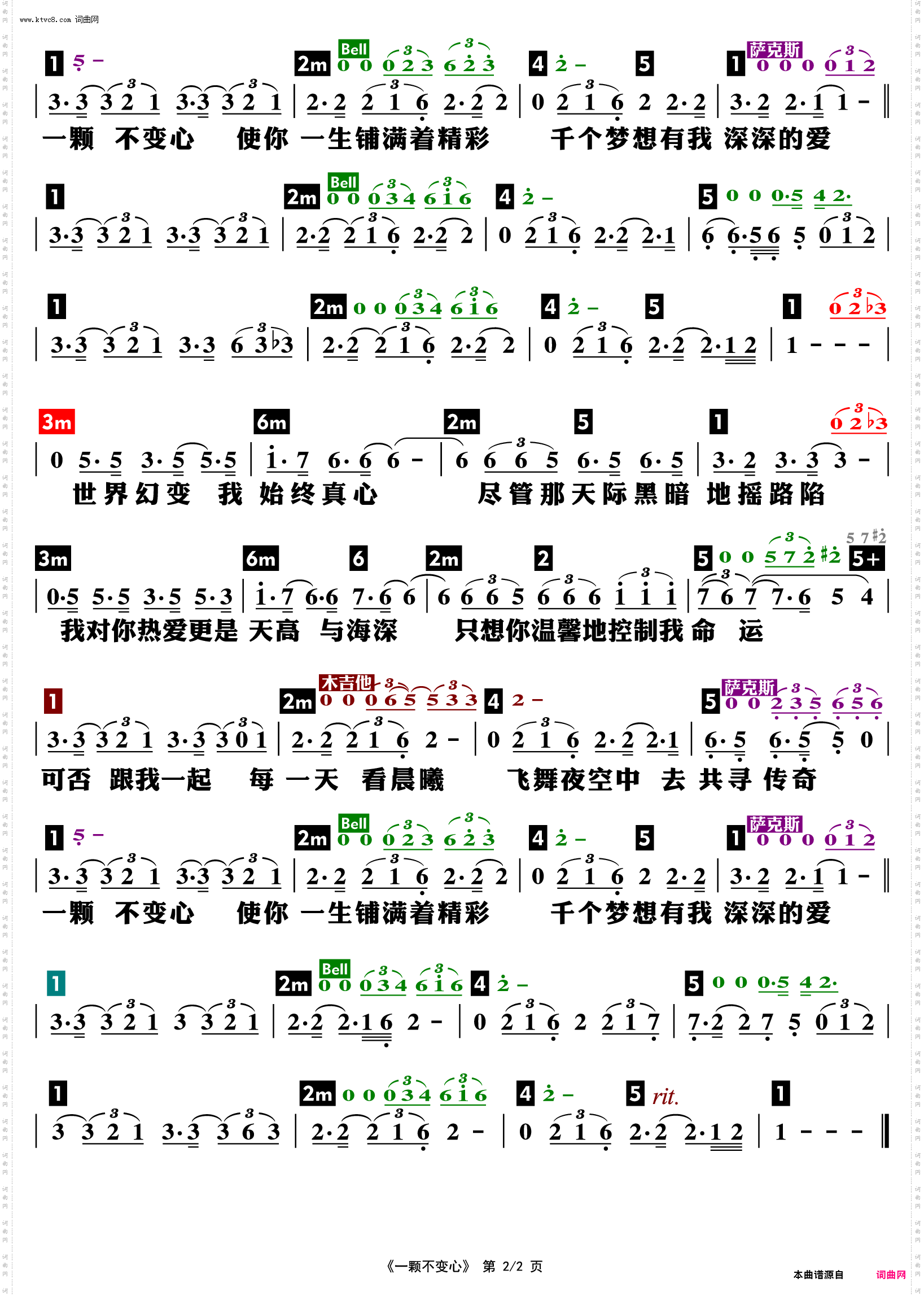 一颗不变心_功能谱