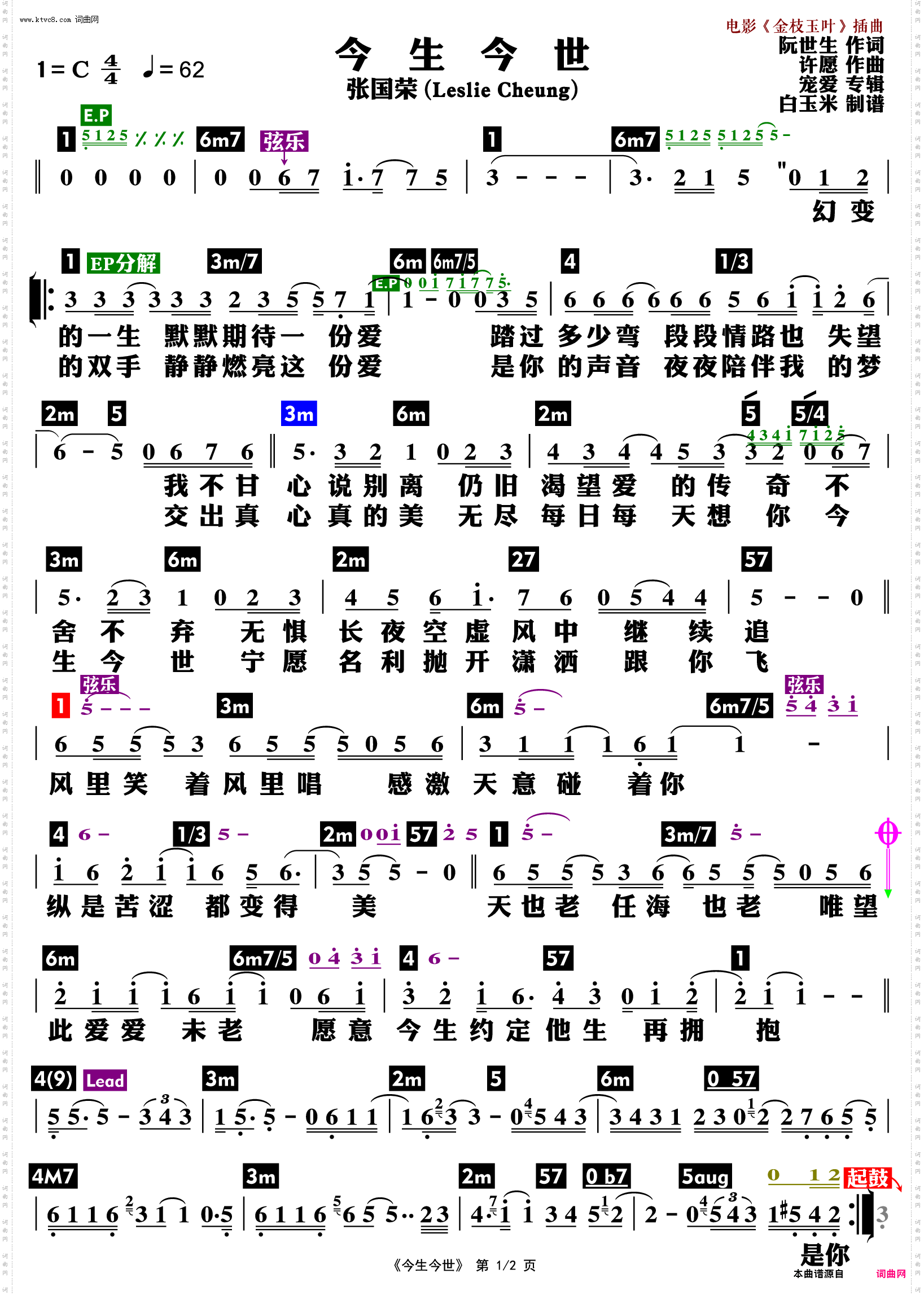 今生今世_功能谱