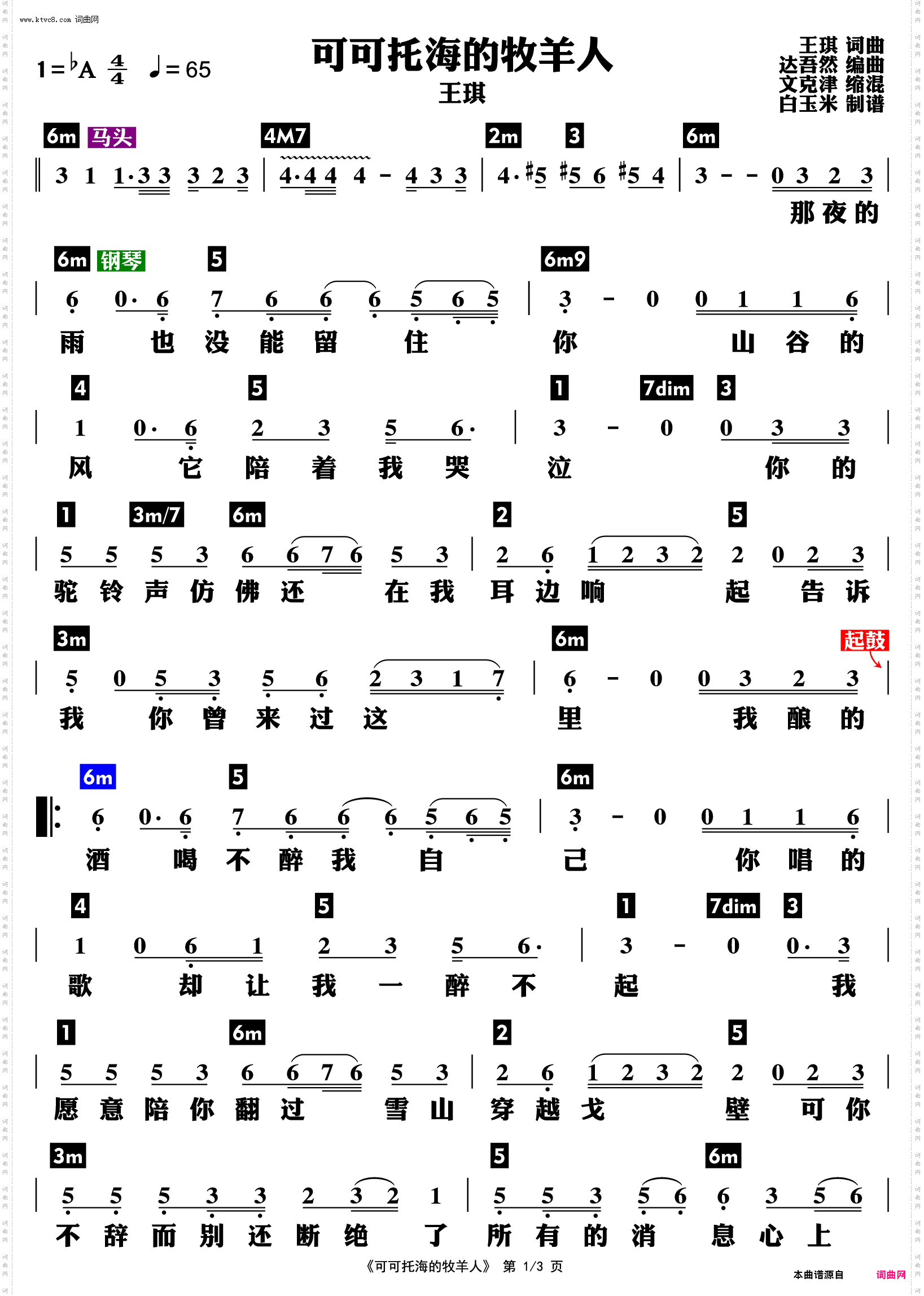 可可托海的牧羊人_功能谱