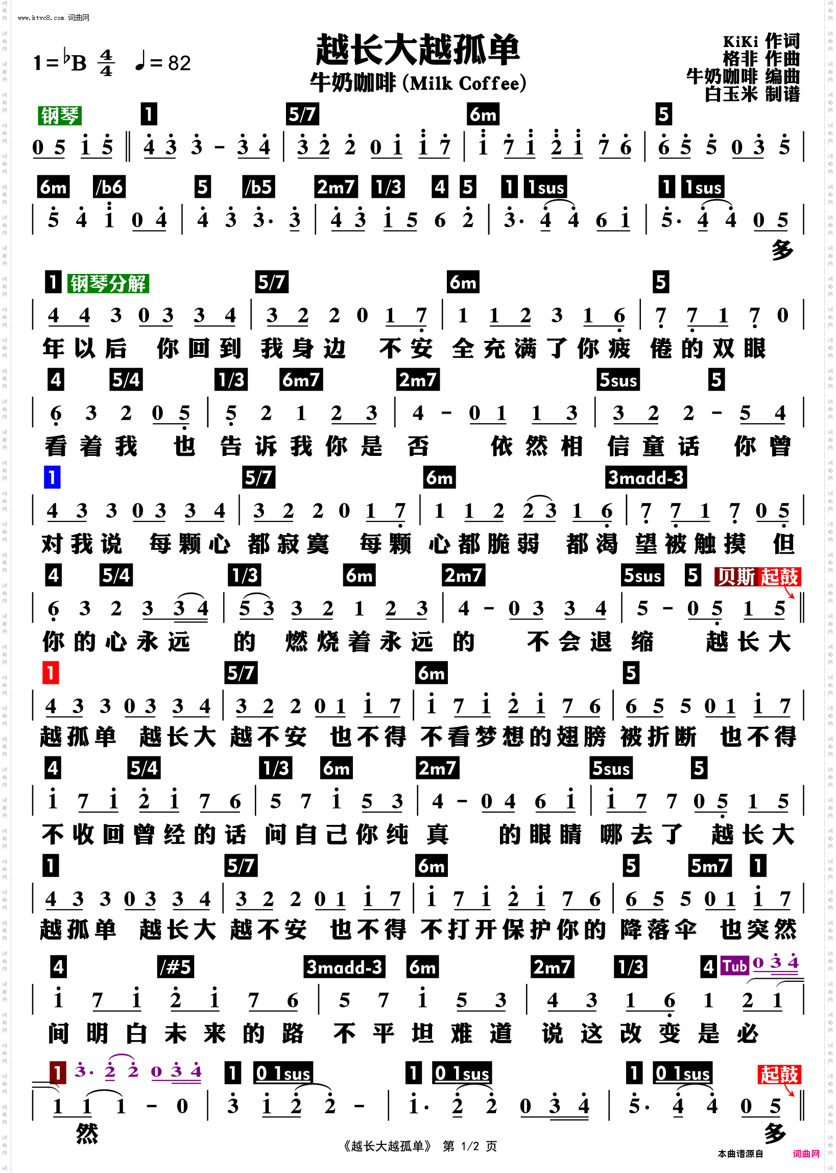 越长大越孤单_功能谱