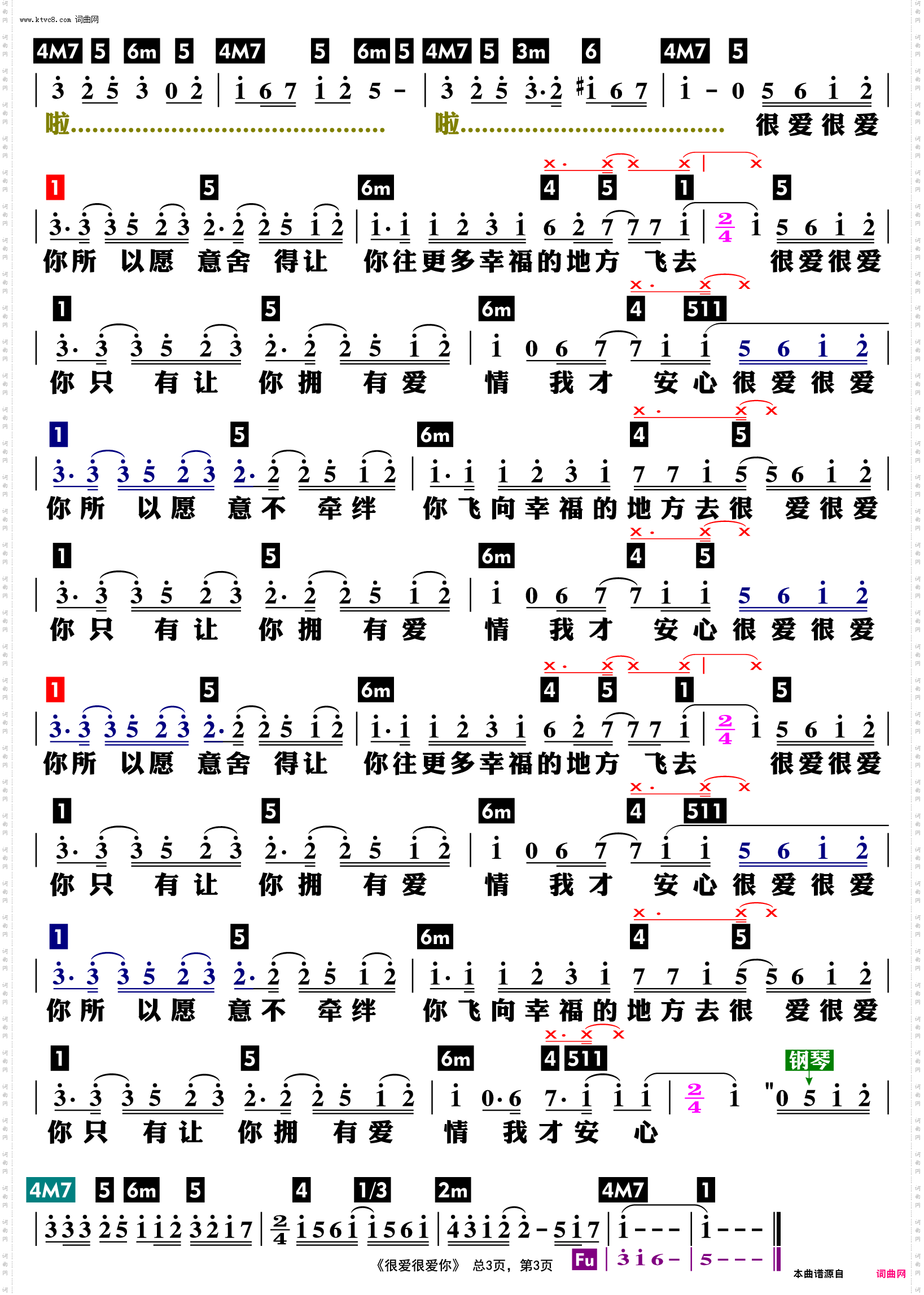 很爱很爱你_功能谱