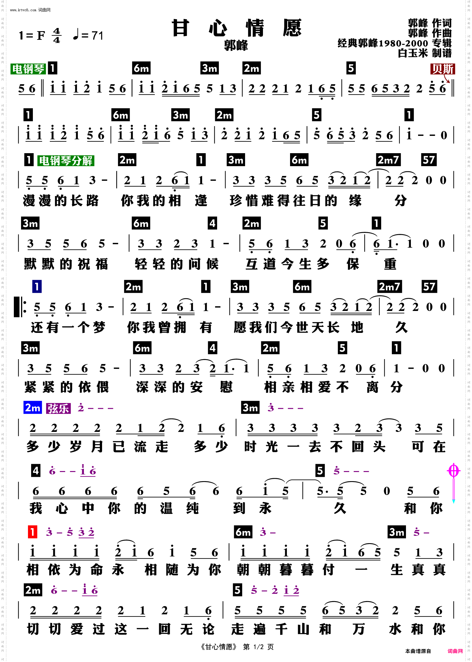 甘心情愿_功能谱