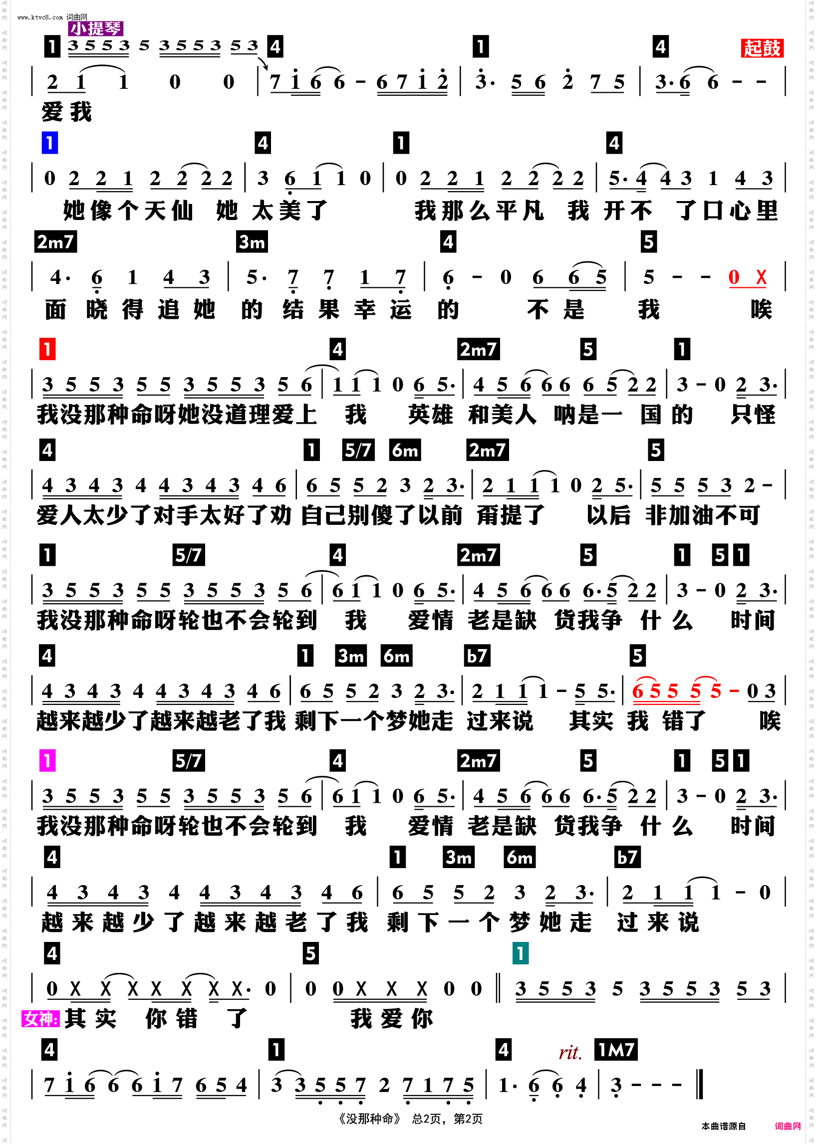 没那种命_功能谱
