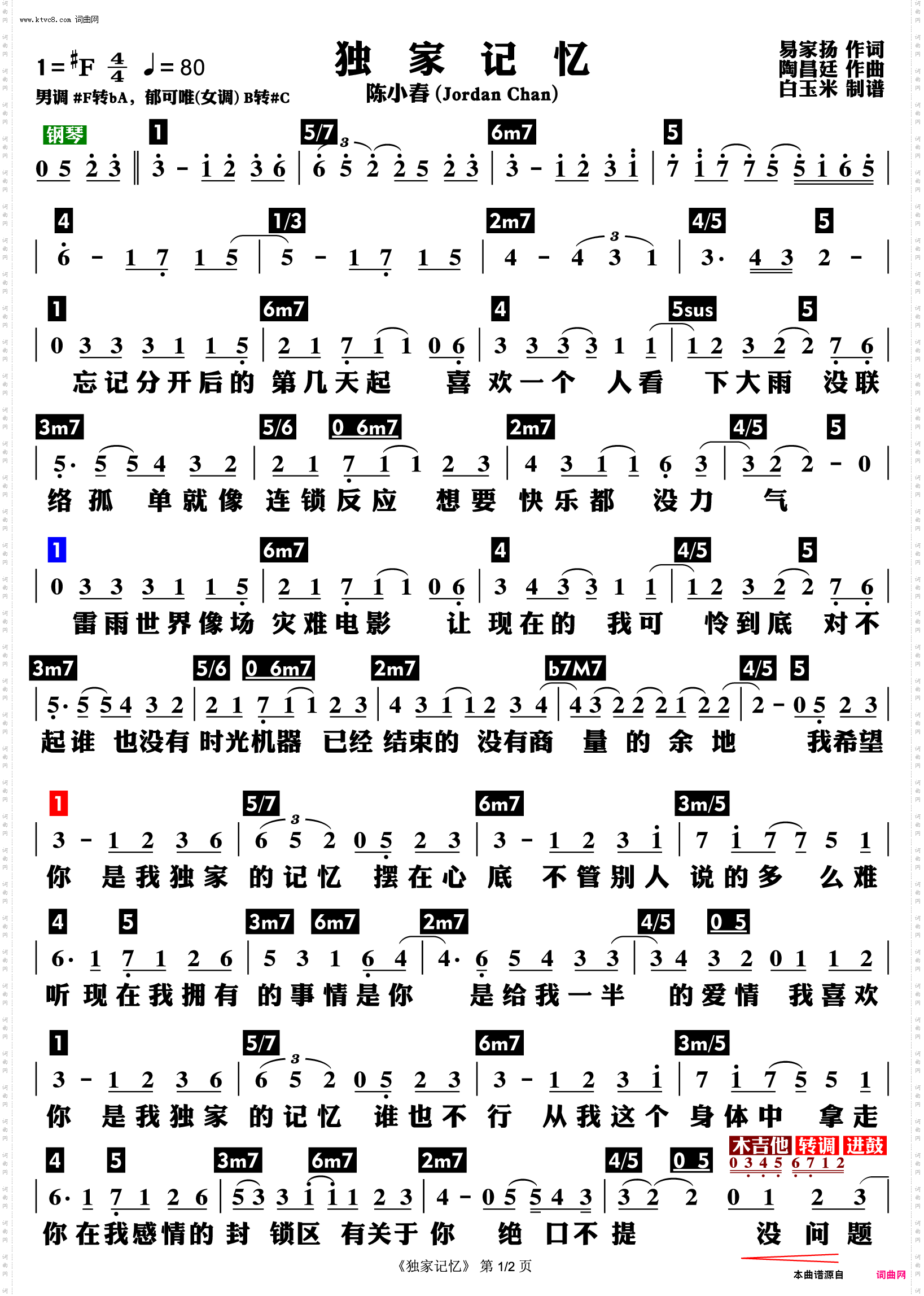 独家记忆_功能谱