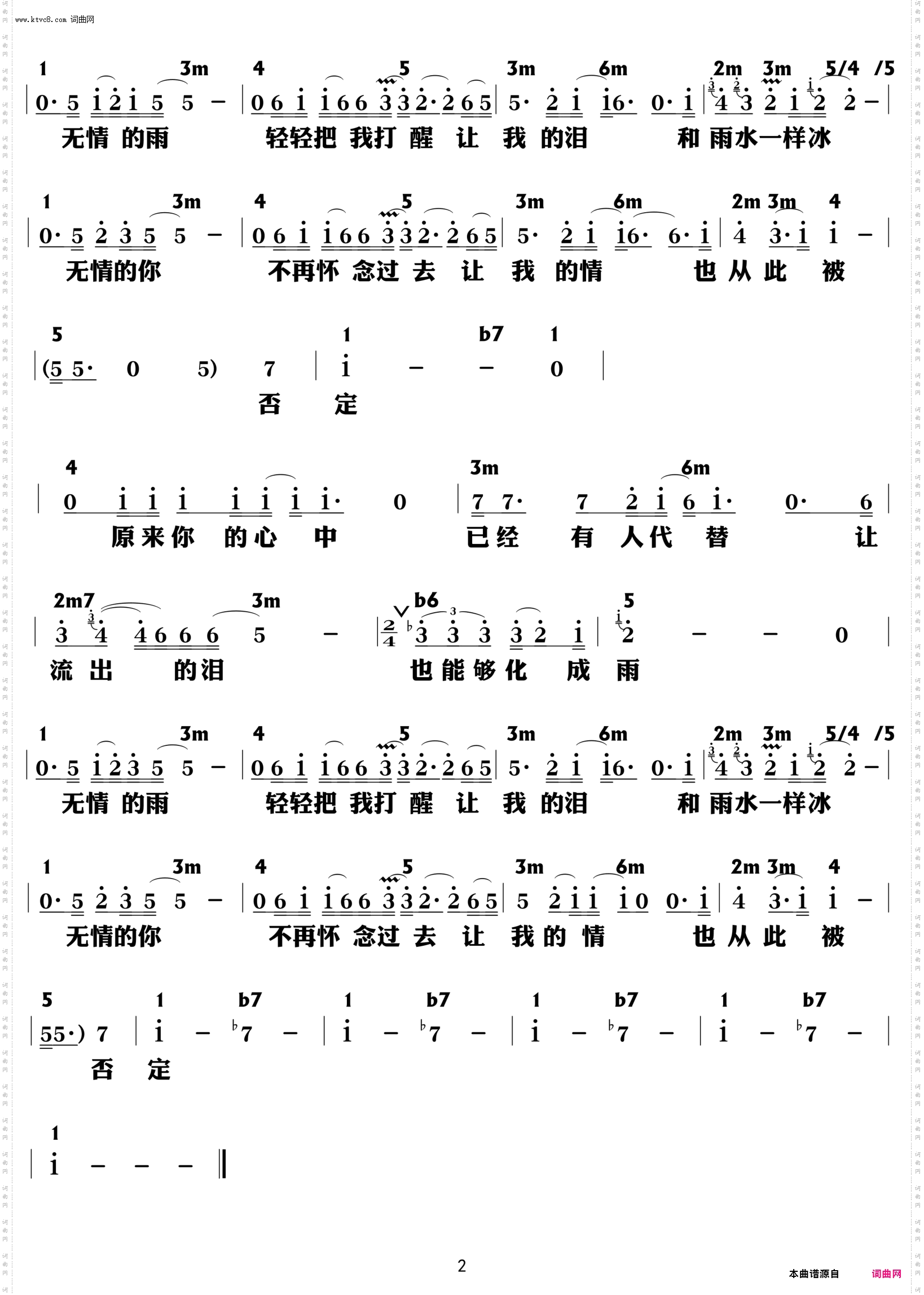 无情的雨无情的你_功能谱