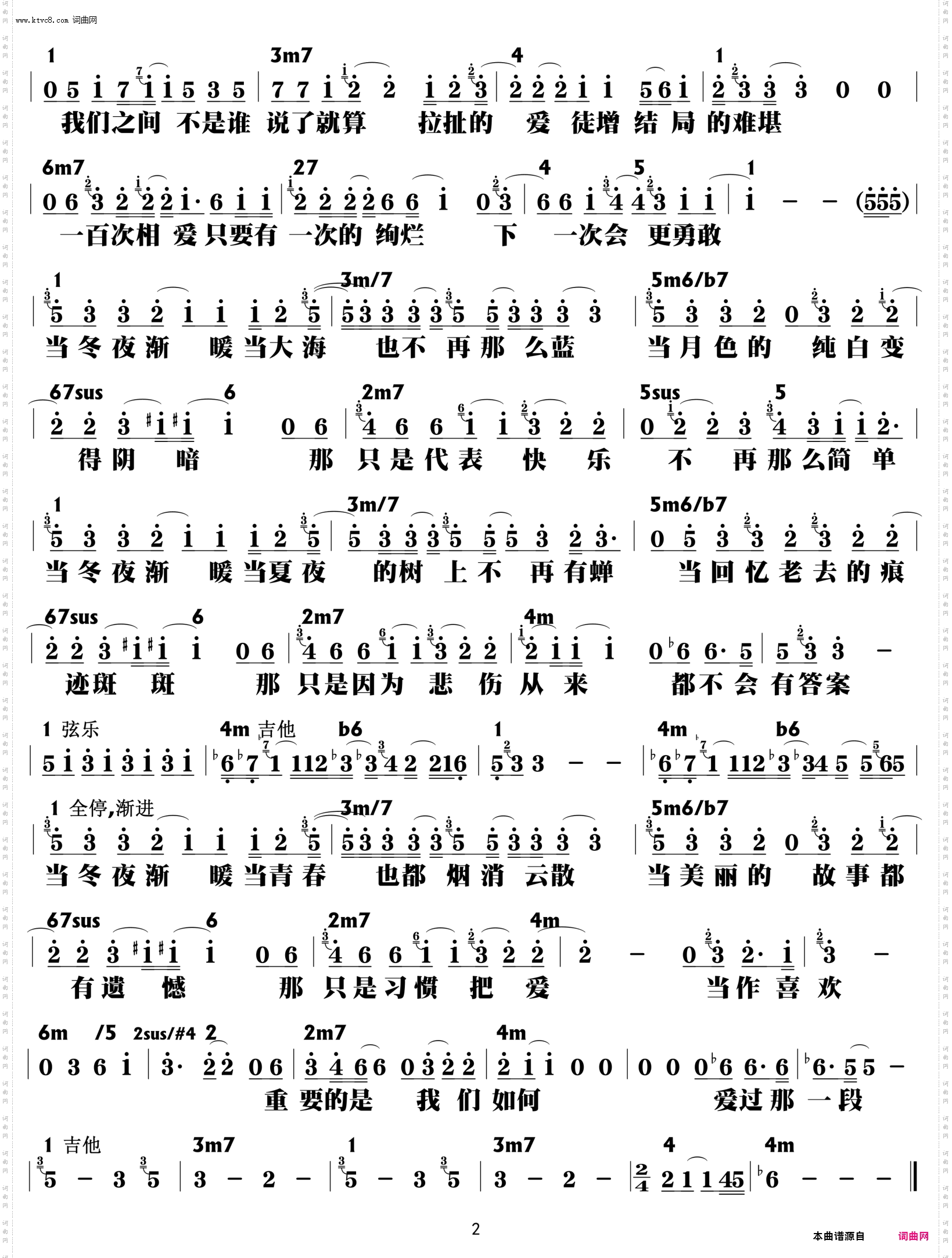 当冬夜渐暖_功能谱