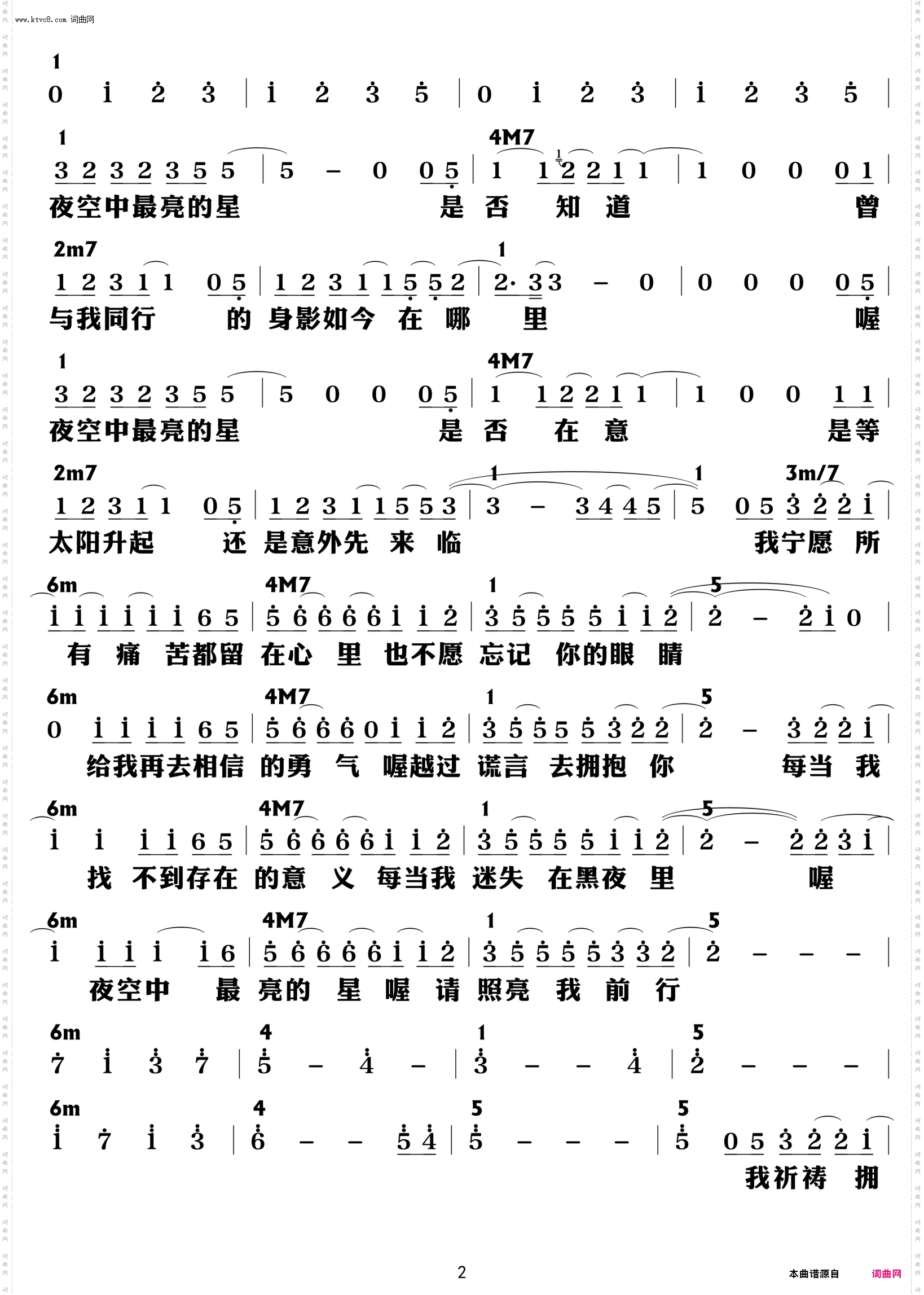 夜空中最亮的星_功能谱