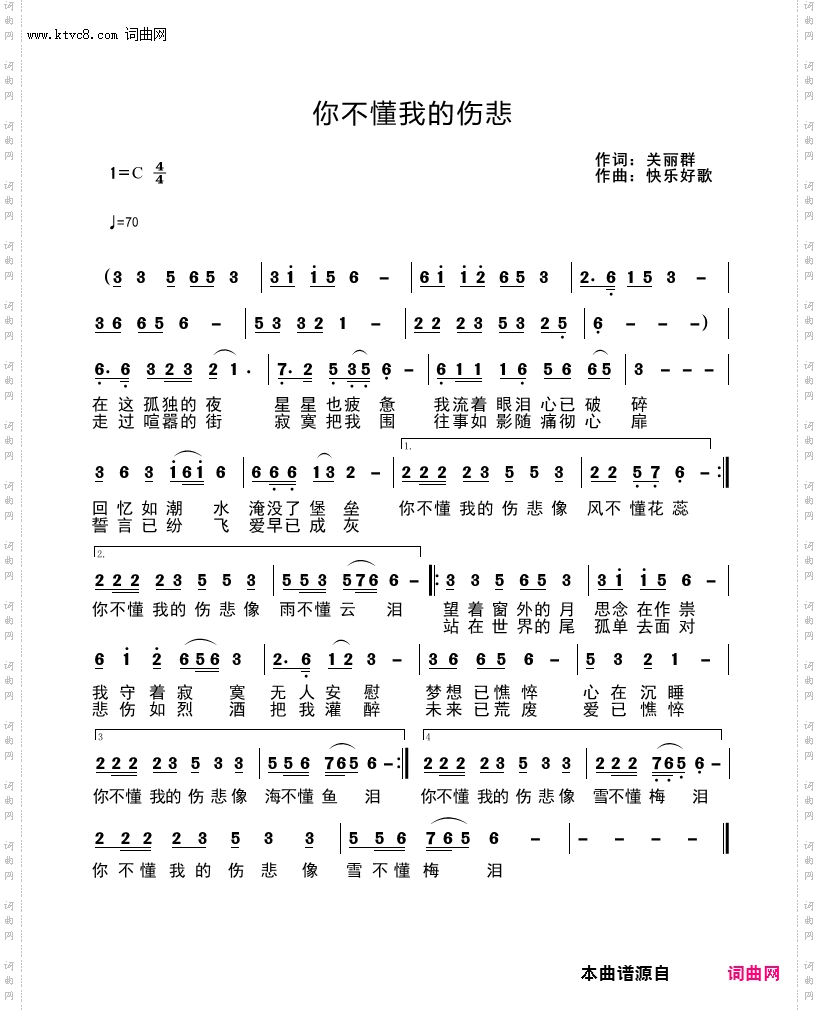 你不懂我的伤悲