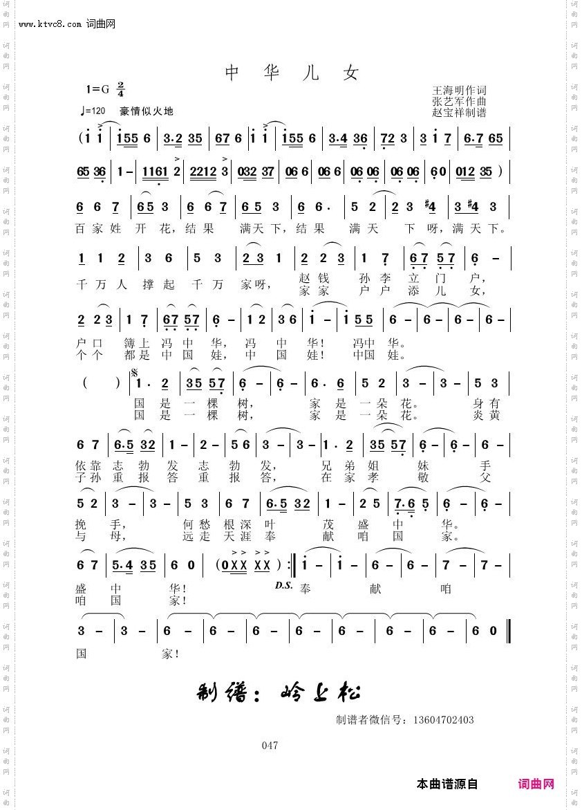 中华儿女_张艺军原创专辑