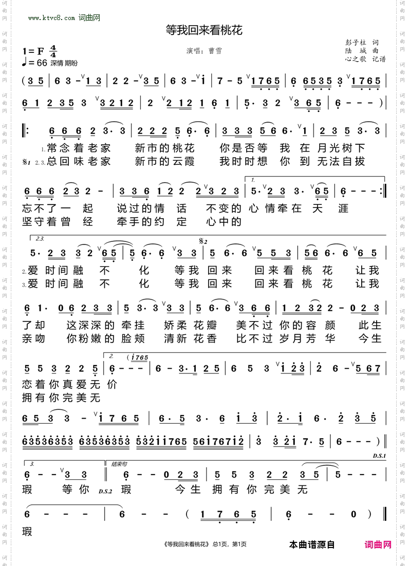 等我回来看桃花