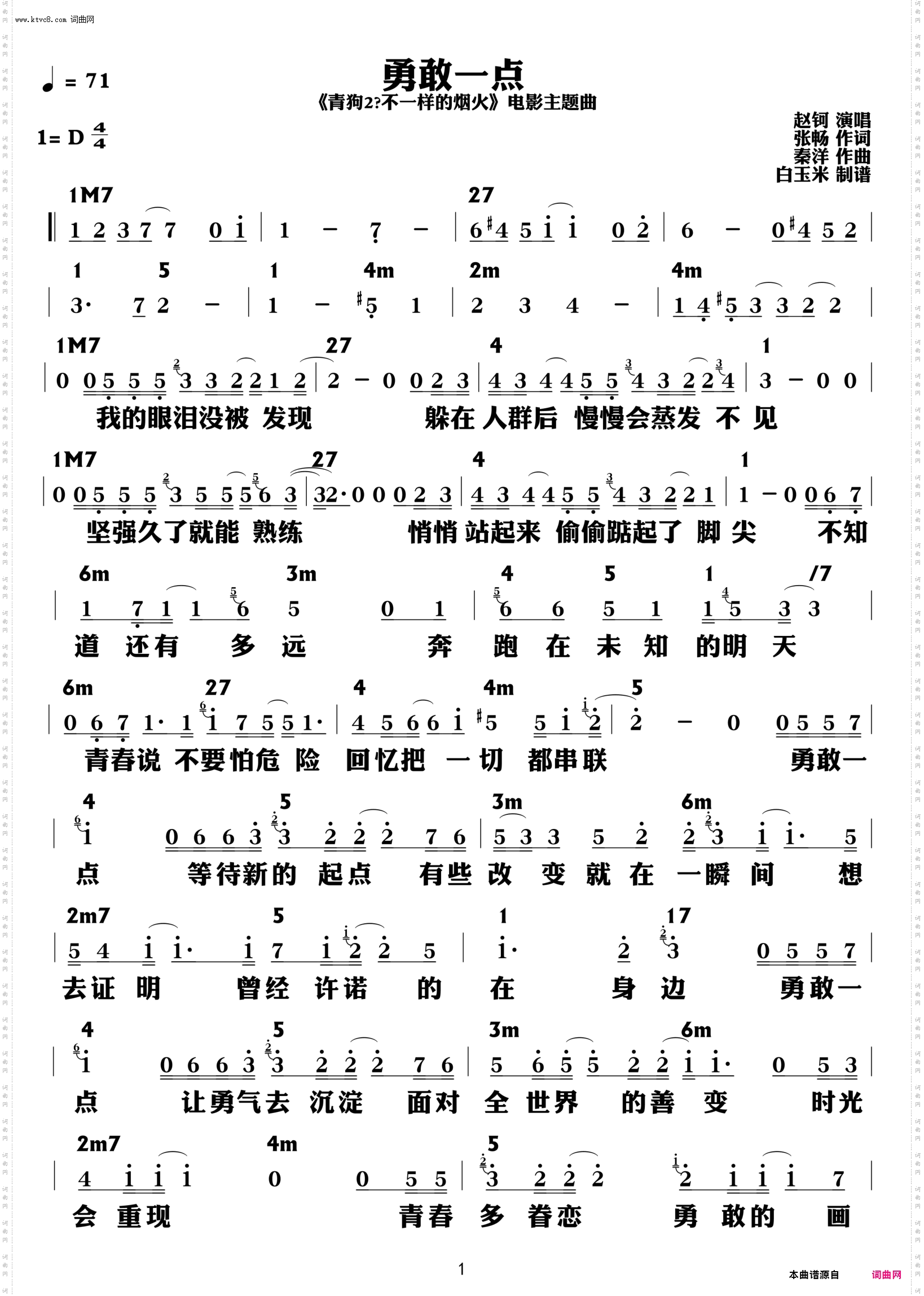勇敢一点_功能谱