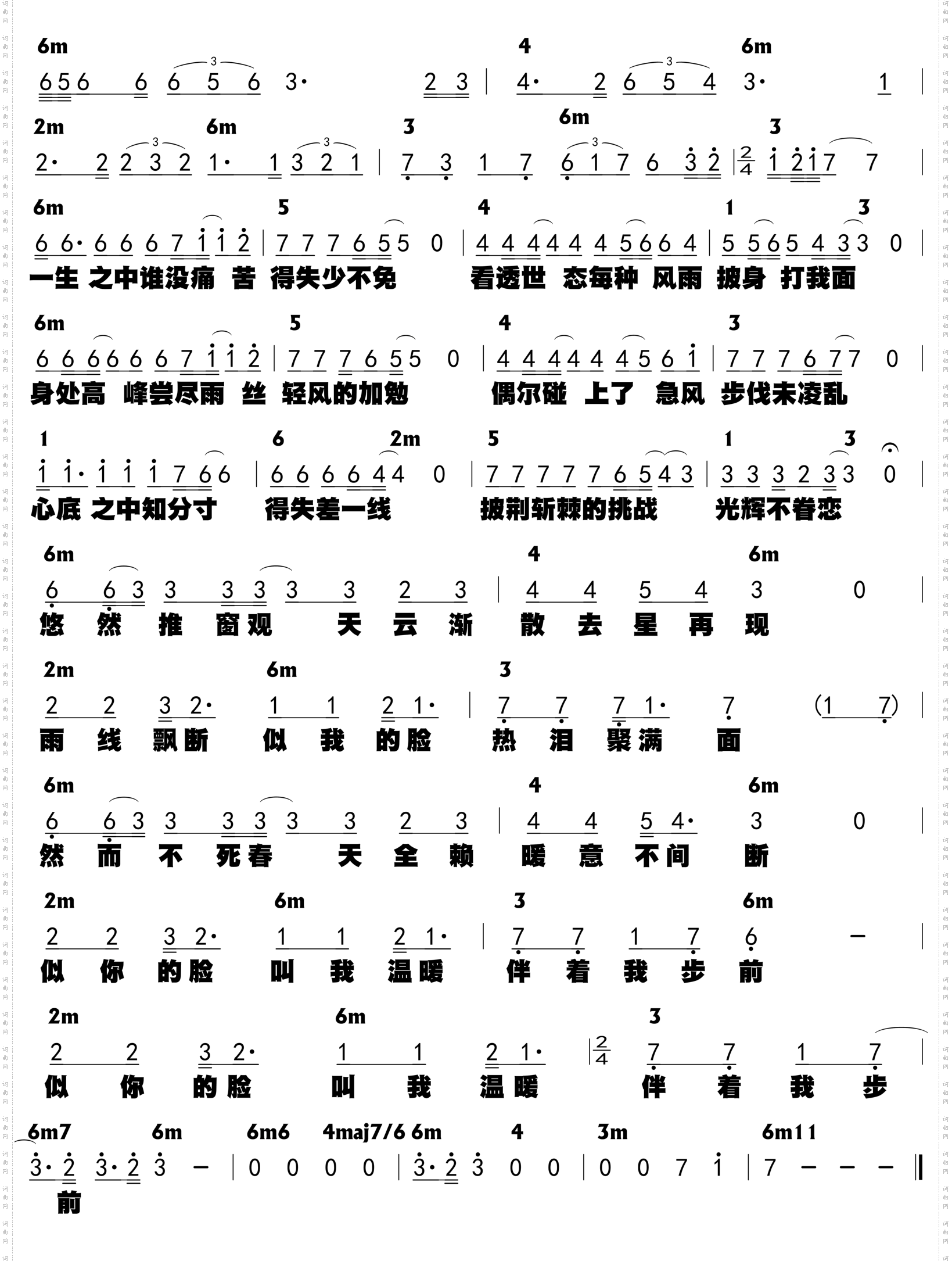 几许风雨_功能谱