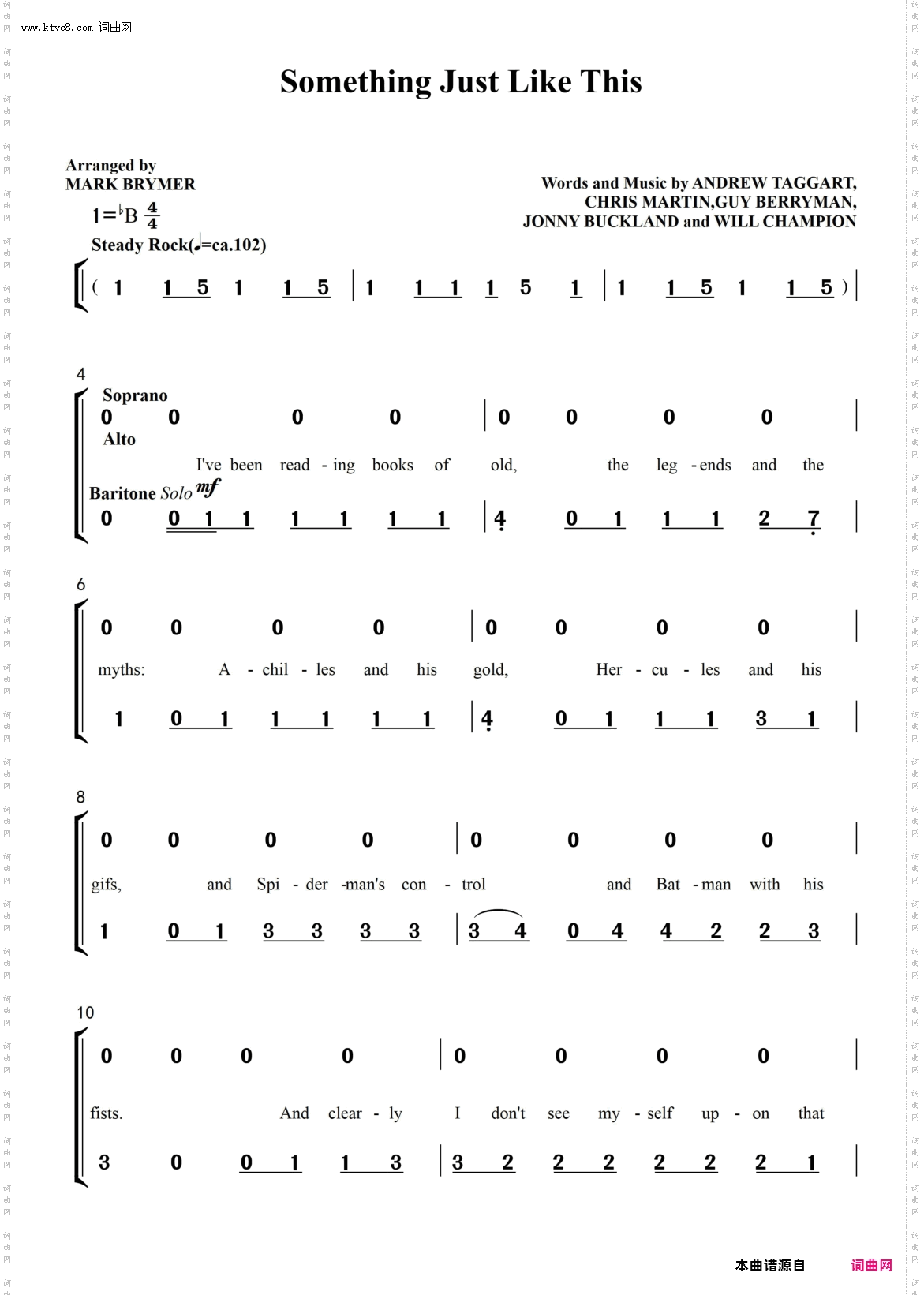 Something Just Like This Something Just Like This_合唱简谱