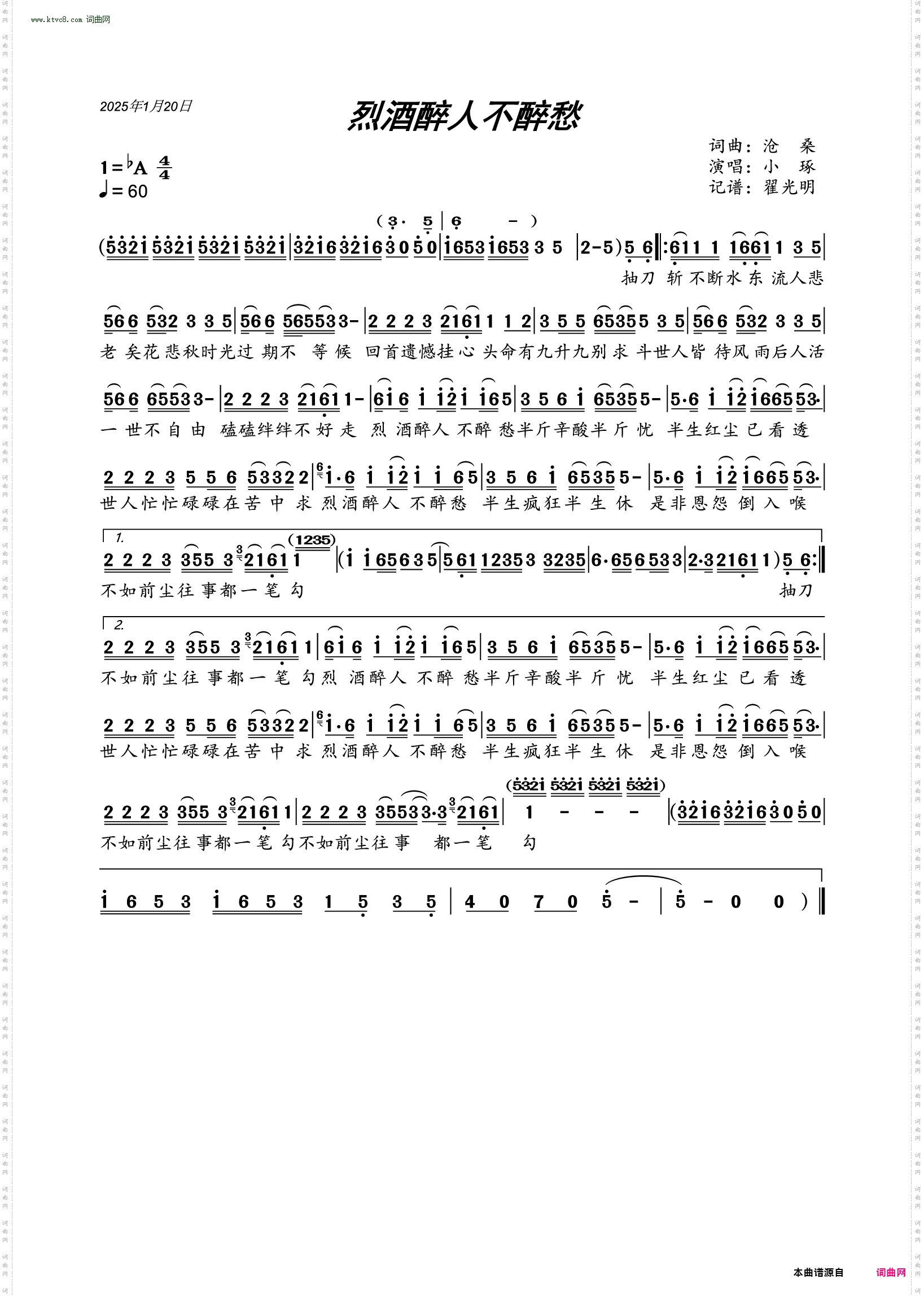 烈酒醉人不醉愁