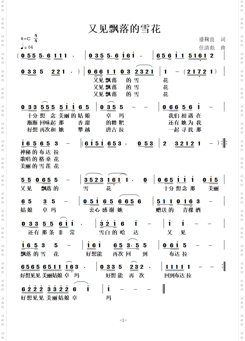 又见飘落的雪花