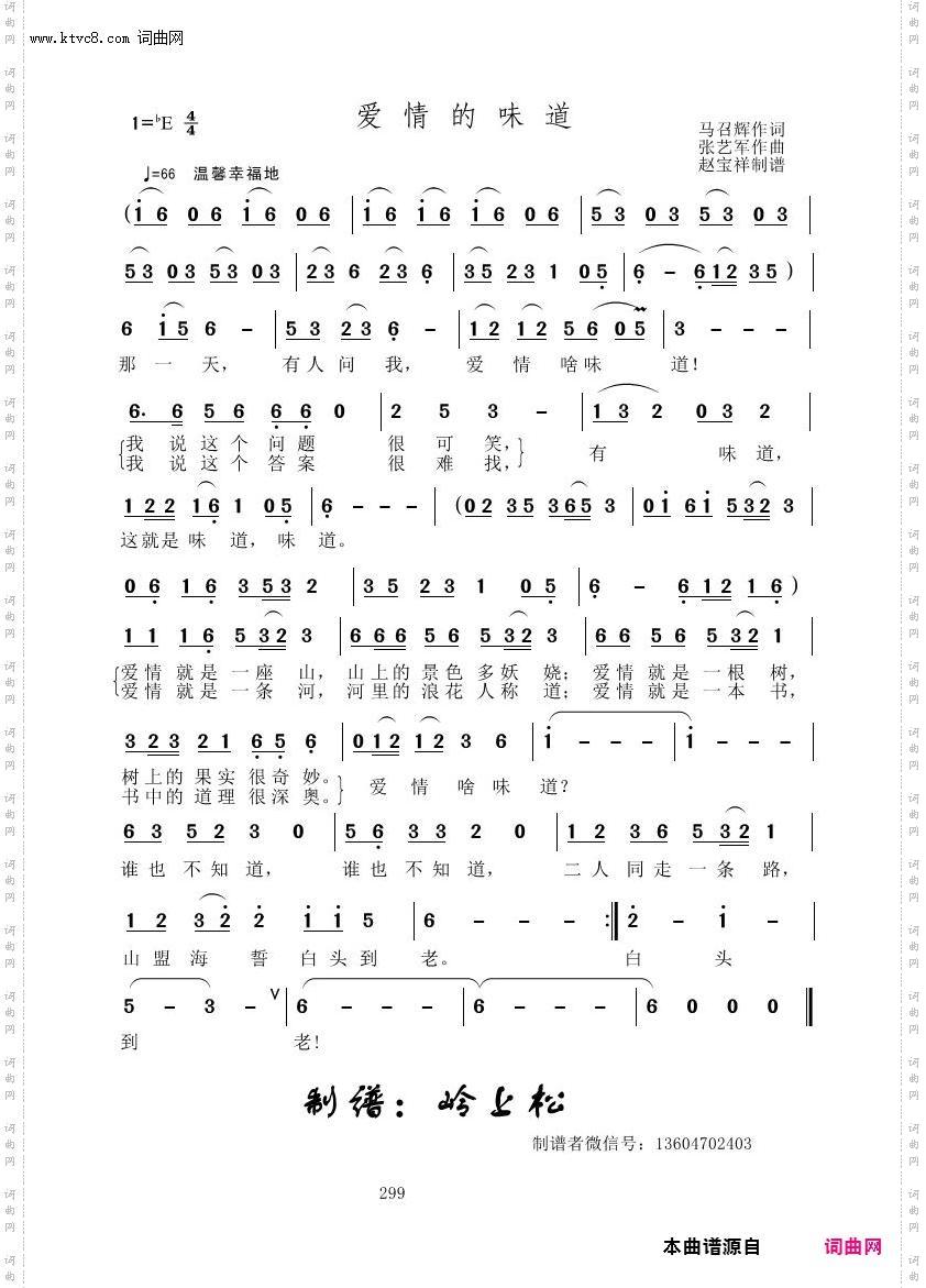 爱情的味道_张艺军原创专辑