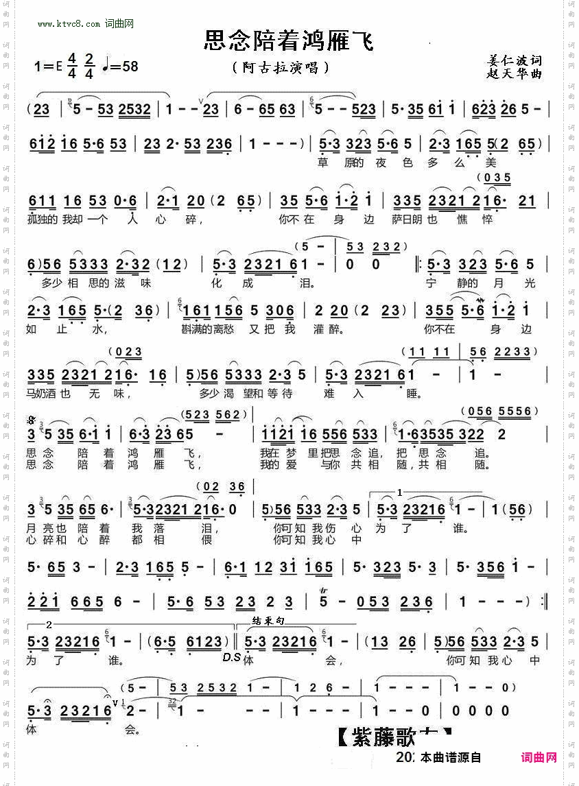 思念陪着鸿雁飞_新版