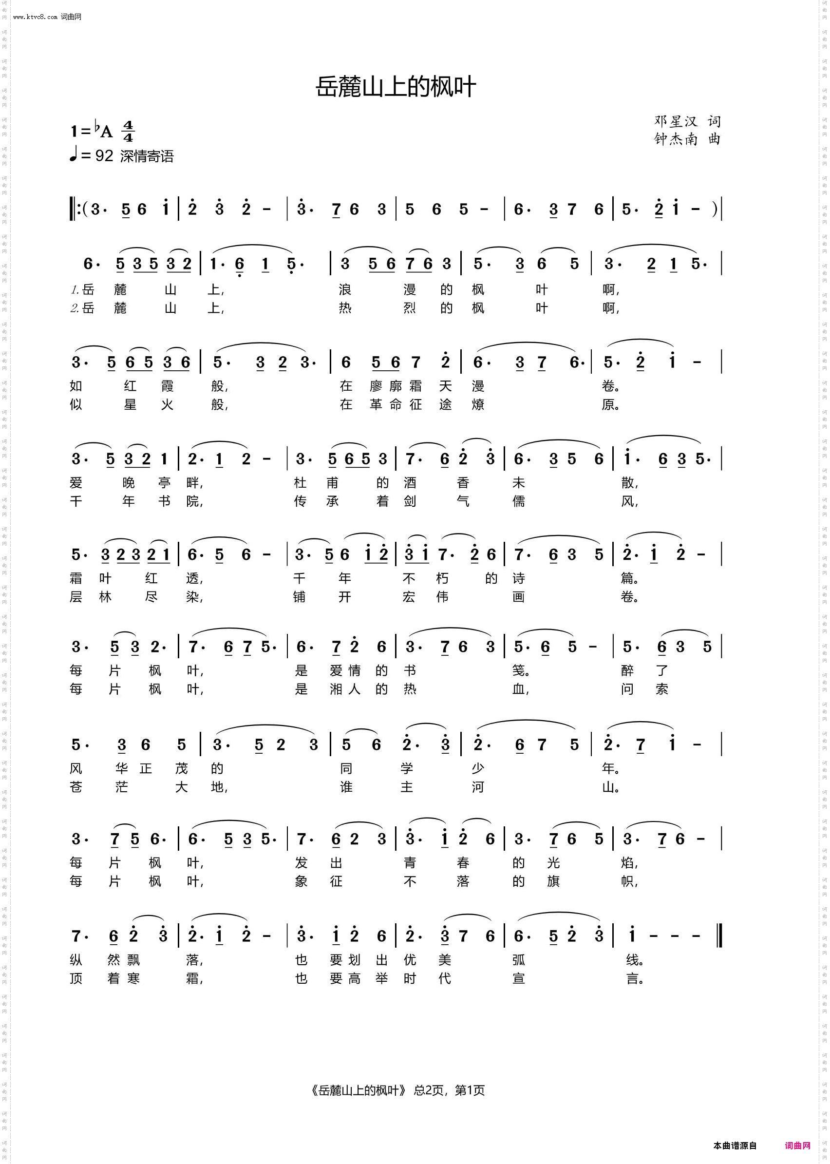 岳麓山上的枫叶