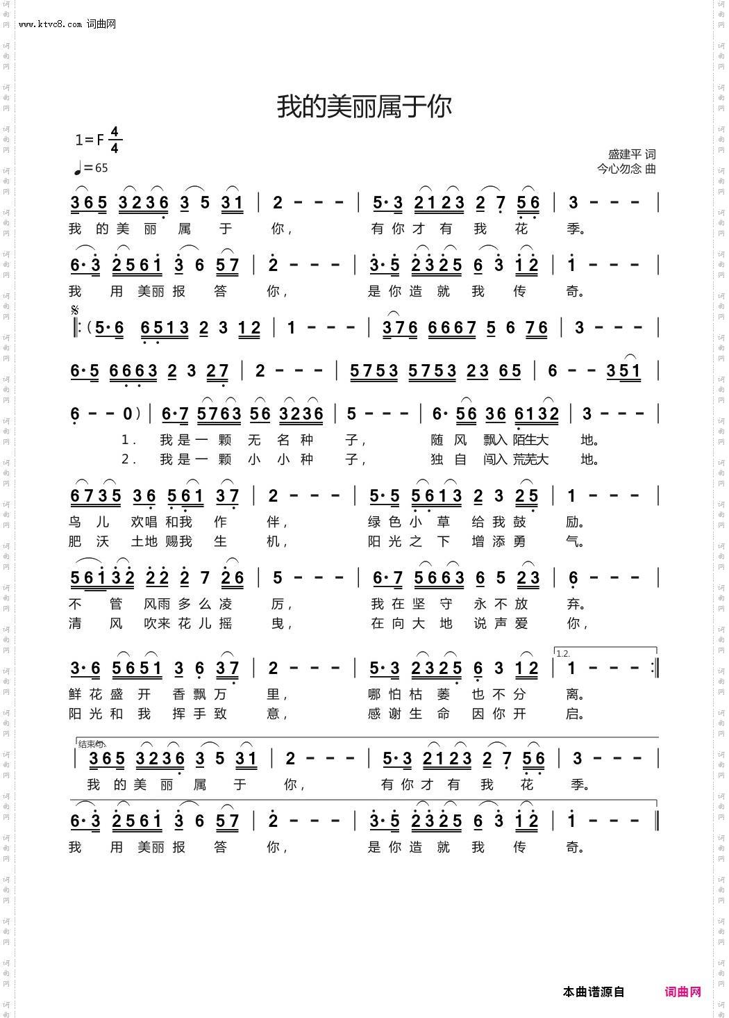 我的美丽属于你