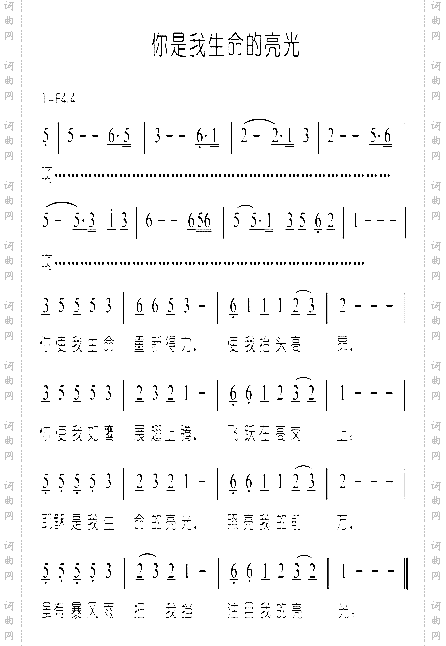 你是我生命的亮光