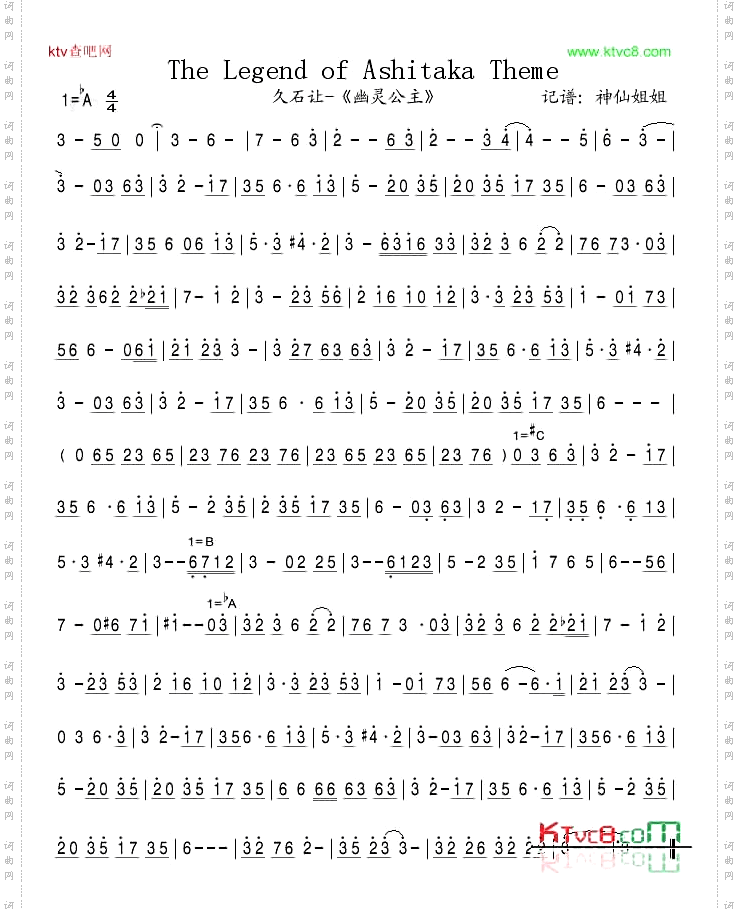 TheLegendofAshitakaTheme-《幽灵公主》