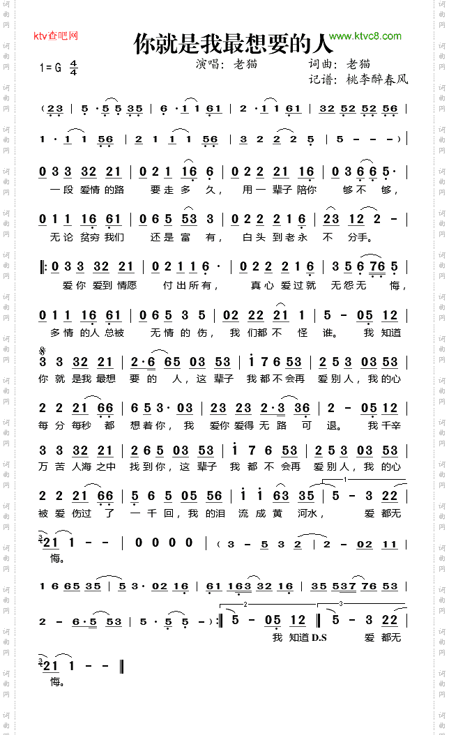 你就是我最想要的人