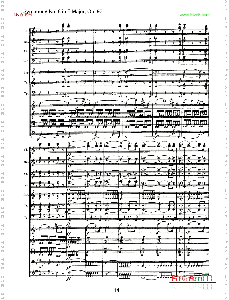 F大调第八交响曲Op.93第一乐章二