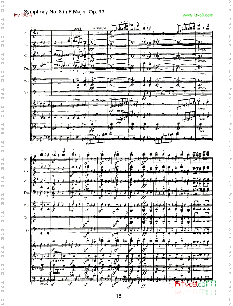 F大调第八交响曲Op.93第一乐章二