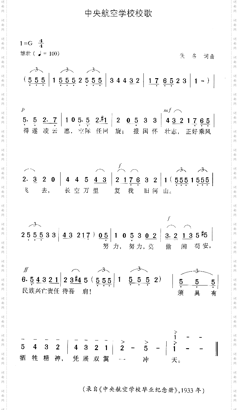 中央航空学校校歌