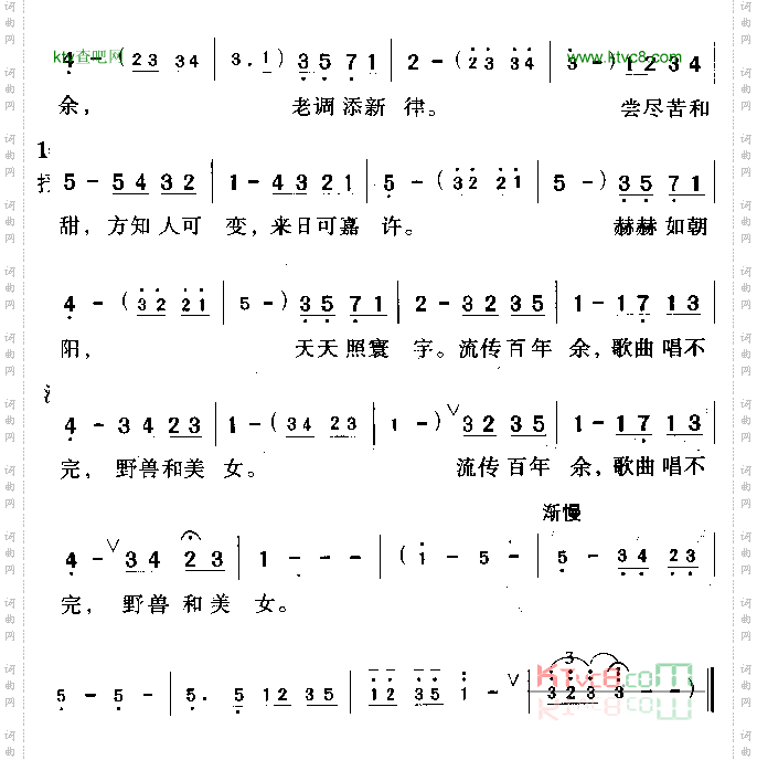 美女与野兽同名动画大片主题曲