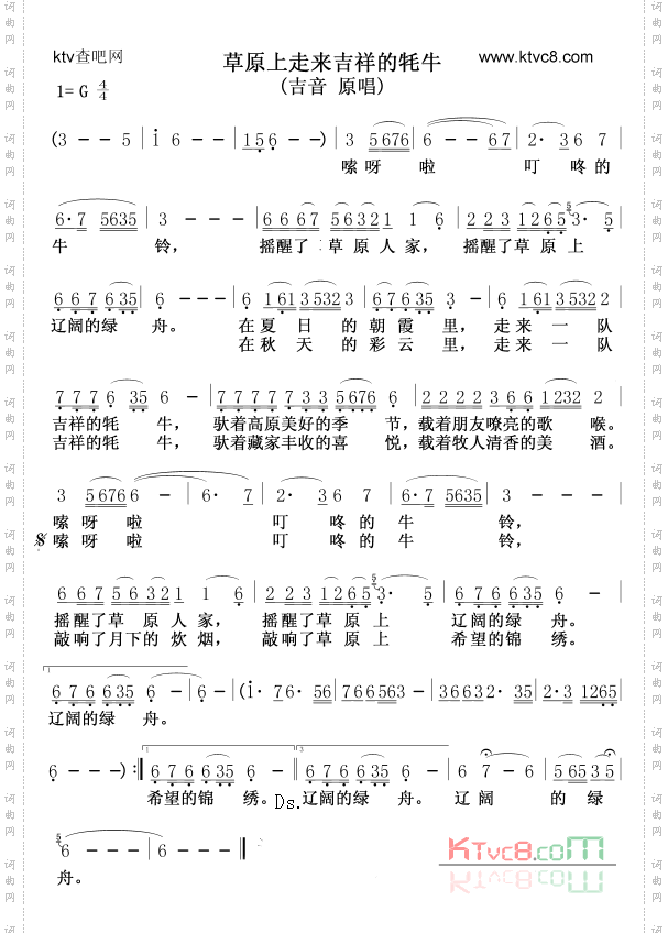 草原上走来吉祥的牦牛