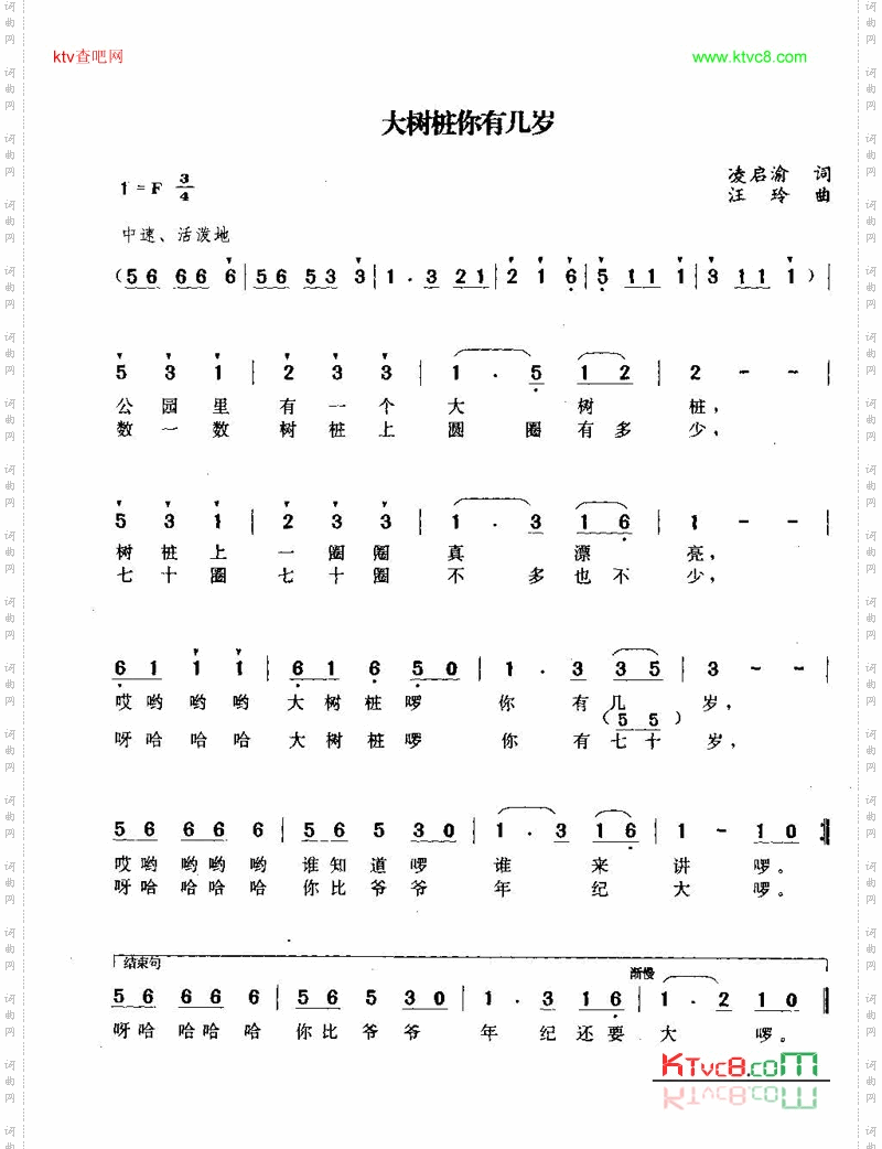 大树桩你有几岁