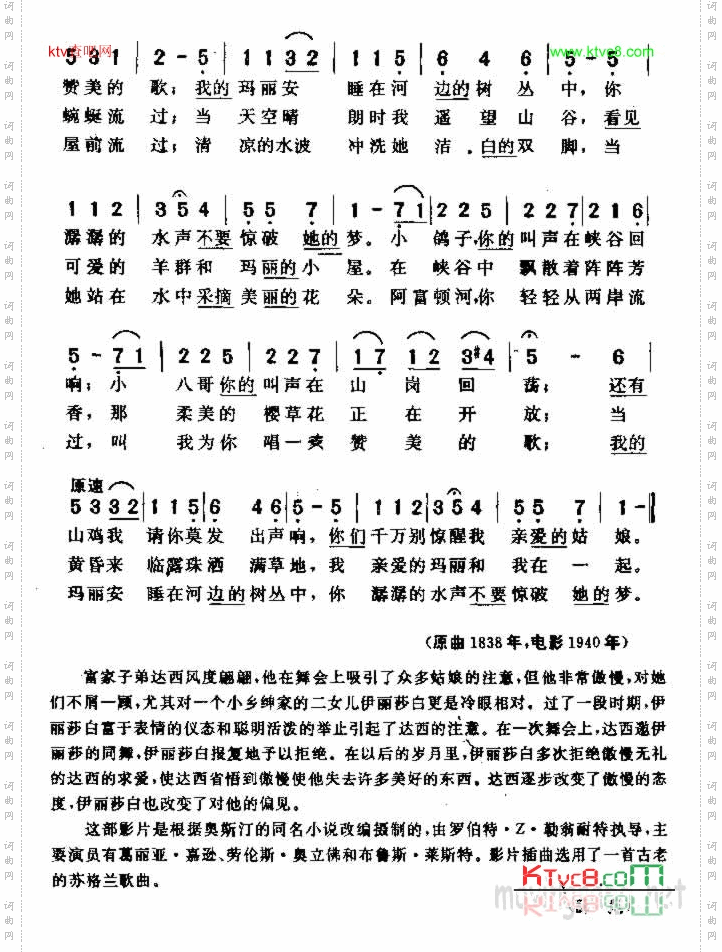 阿富顿河,你轻轻地流